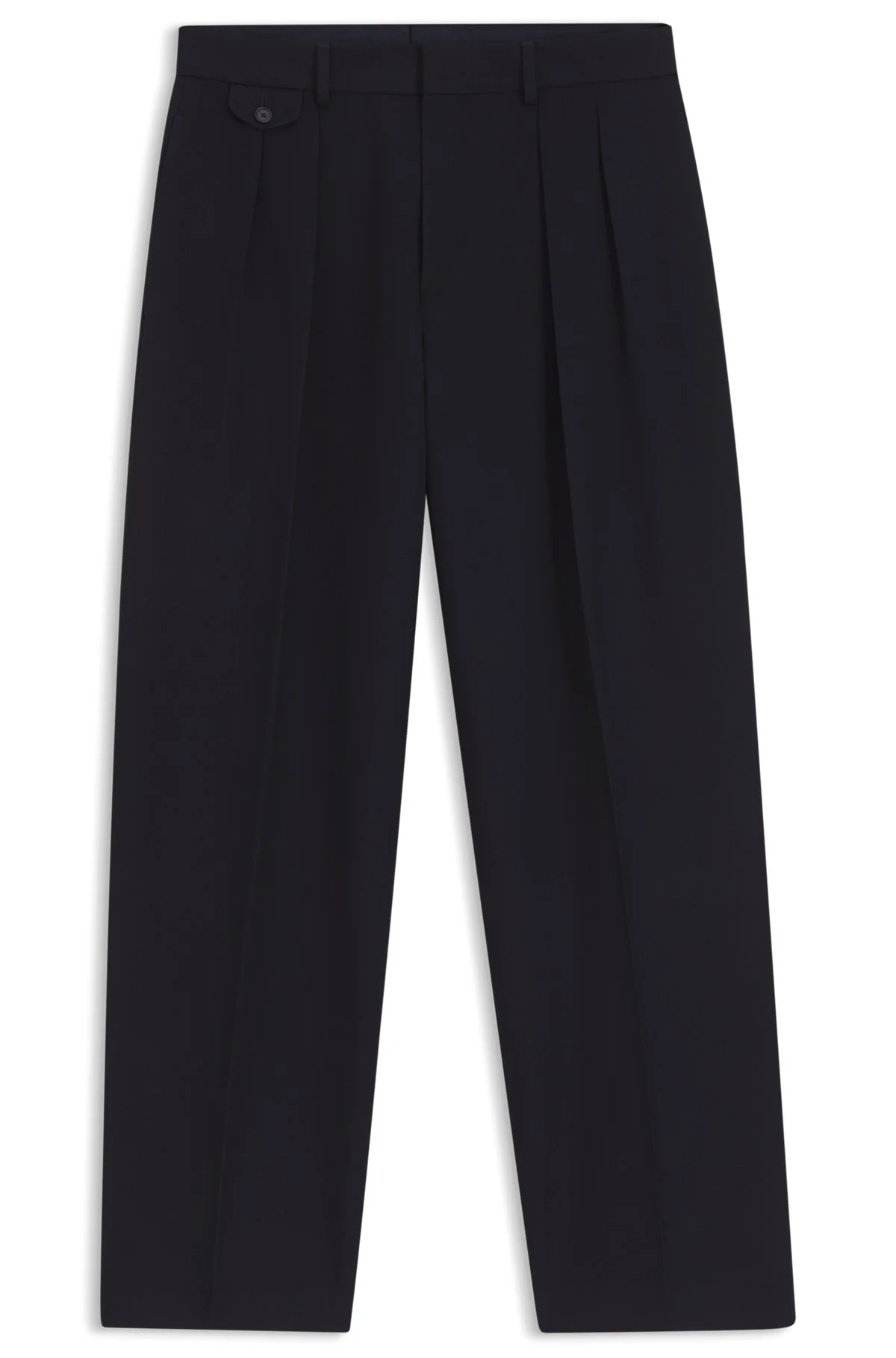 BOSS BY BECKHAM RELAXED-FIT PANTS IN ITALIAN WOOL - 1
