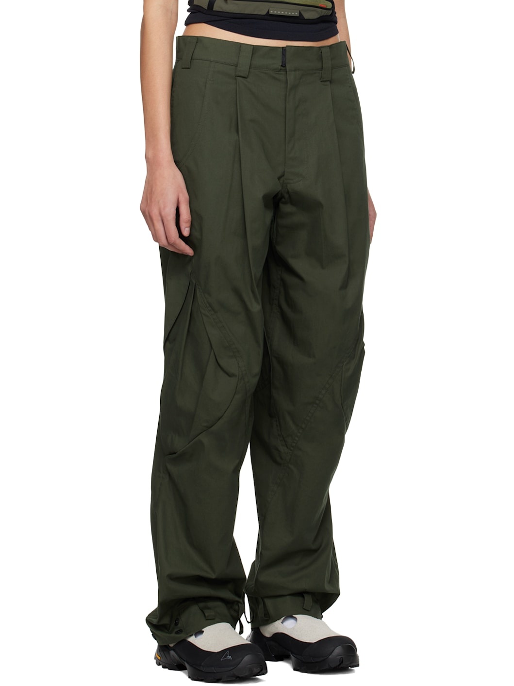 Khaki Flap Pocket Trousers - 2