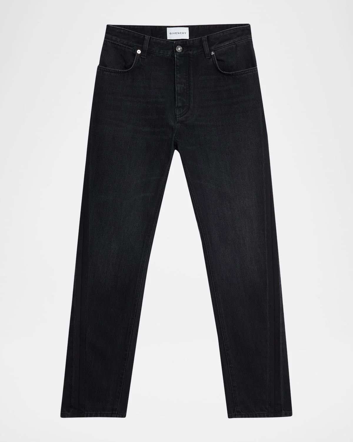 Men's Straight-Fit Black Denim Jeans - 1