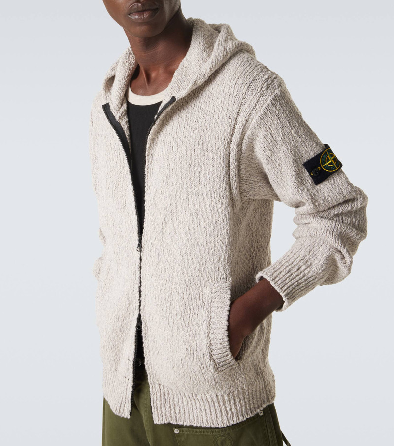 Compass cotton zip-up hoodie 5
