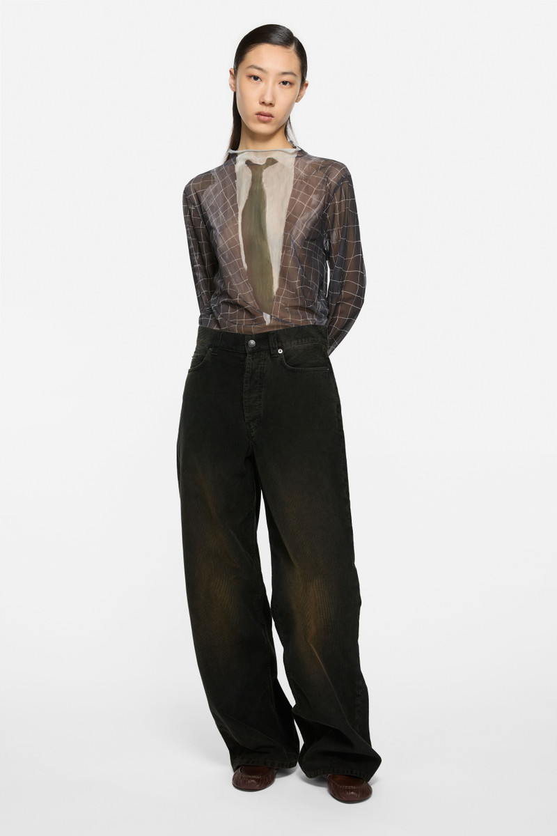 Acne Studios Mesh print t-shirt - Black Multicolor outlook