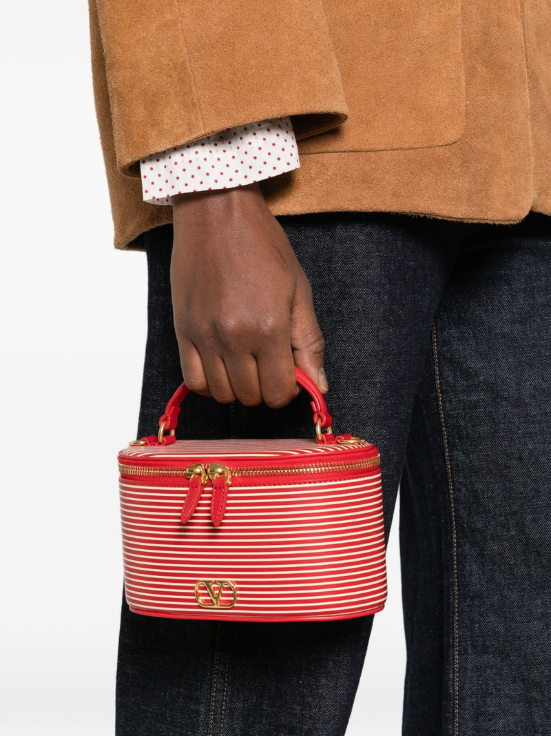 Valentino striped logo vanity bag outlook