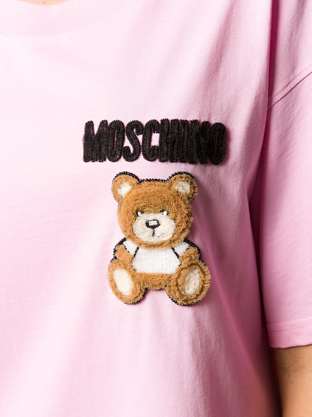 tulle appliqué cotton t-shirt dress - 5