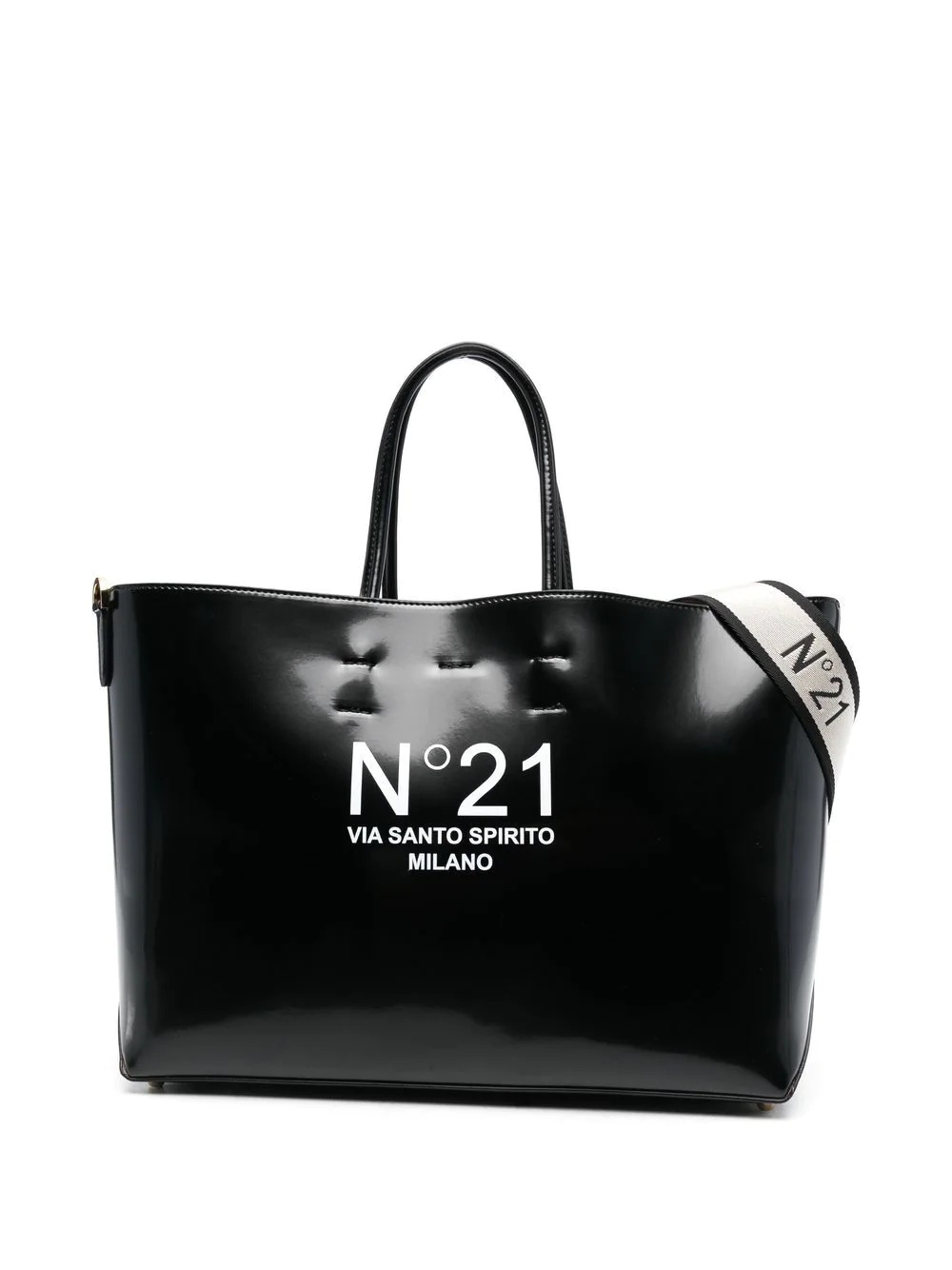 logo-print tote bag - 1