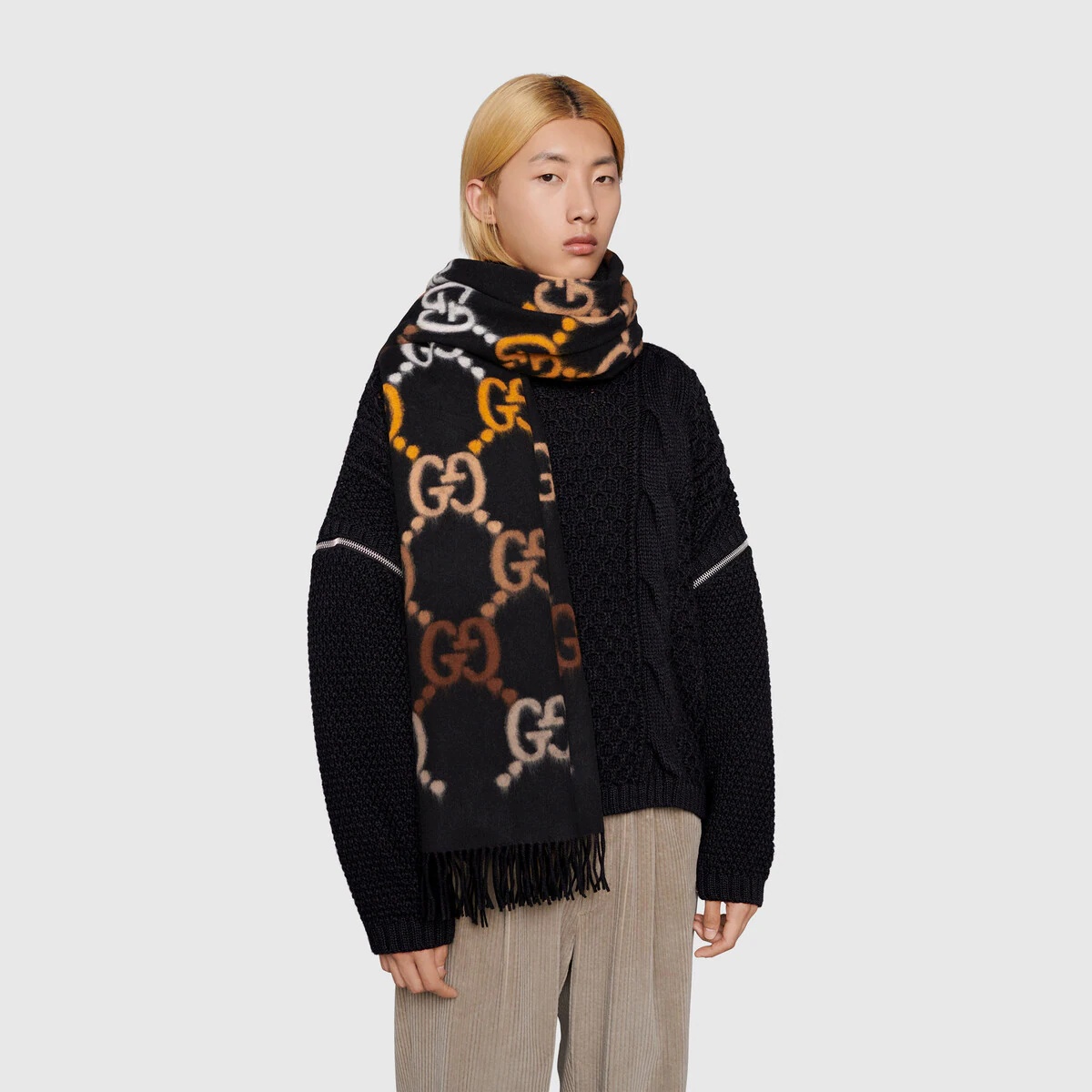GG wool stole - 4