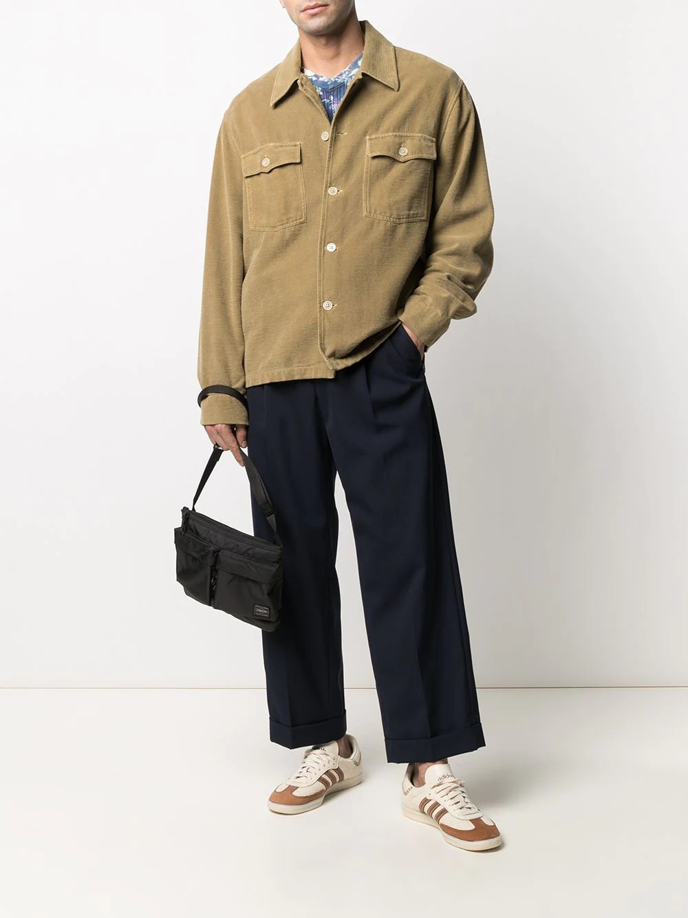 double patch-pocket shoulder bag - 2