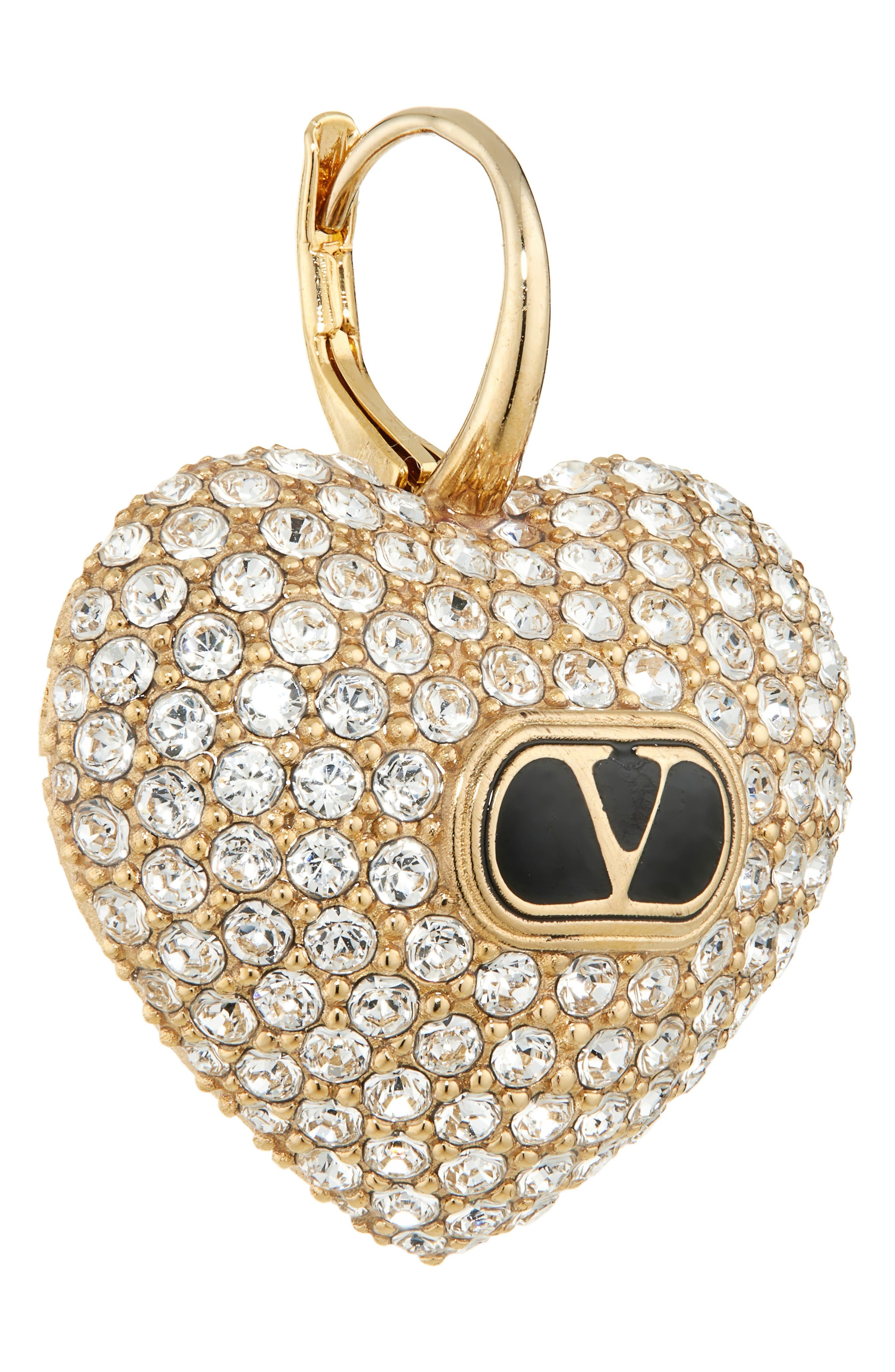 Valentino Garavani Coeur Royal Earrings in Nero/Crystal at Nordstrom - 6