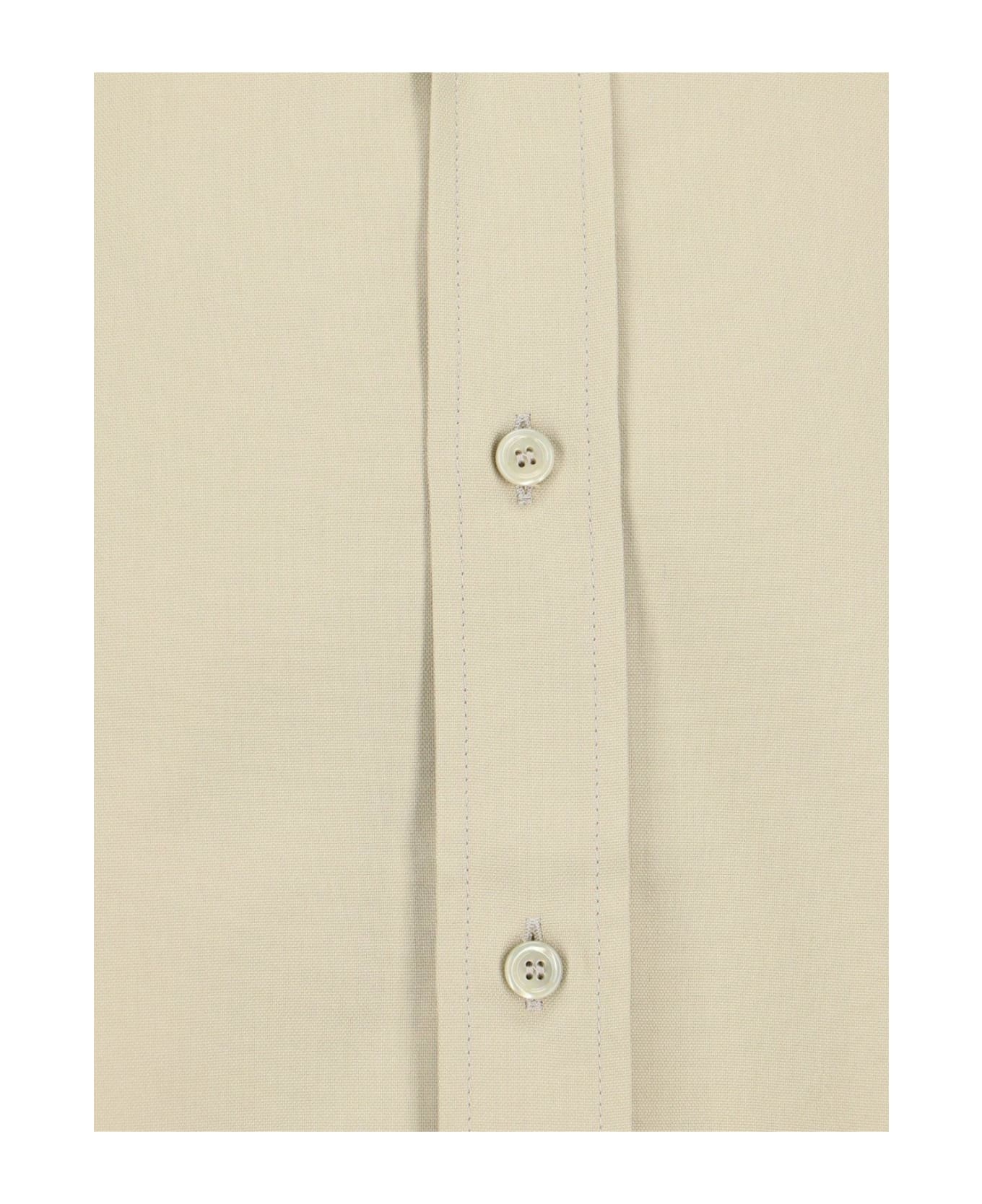Logo-embroidered Short Sleeved Poplin Shirt - 5