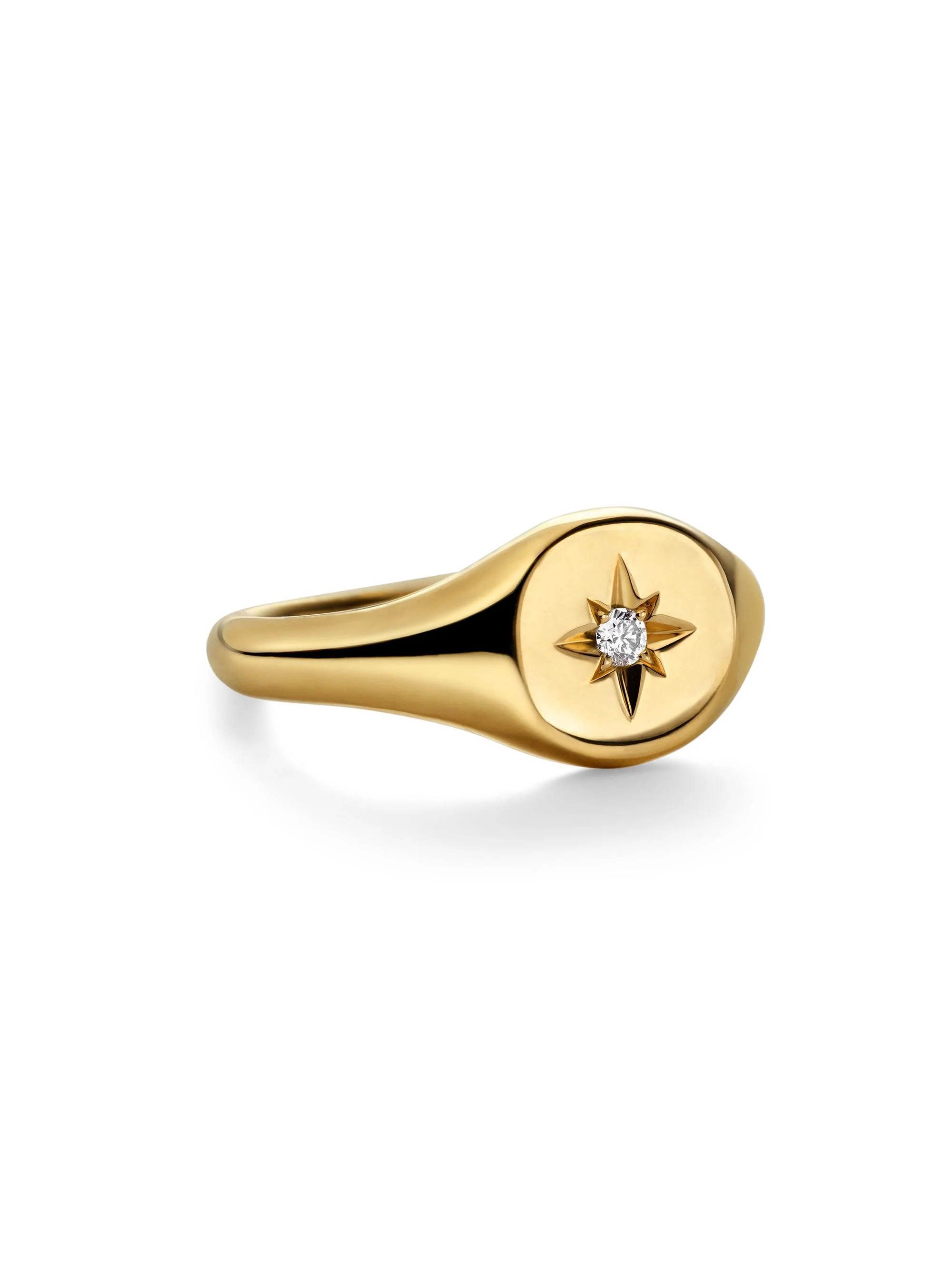 Women's Cable Collectibles Starset Pinky Ring In 18K Yellow Gold - Diamond - 1