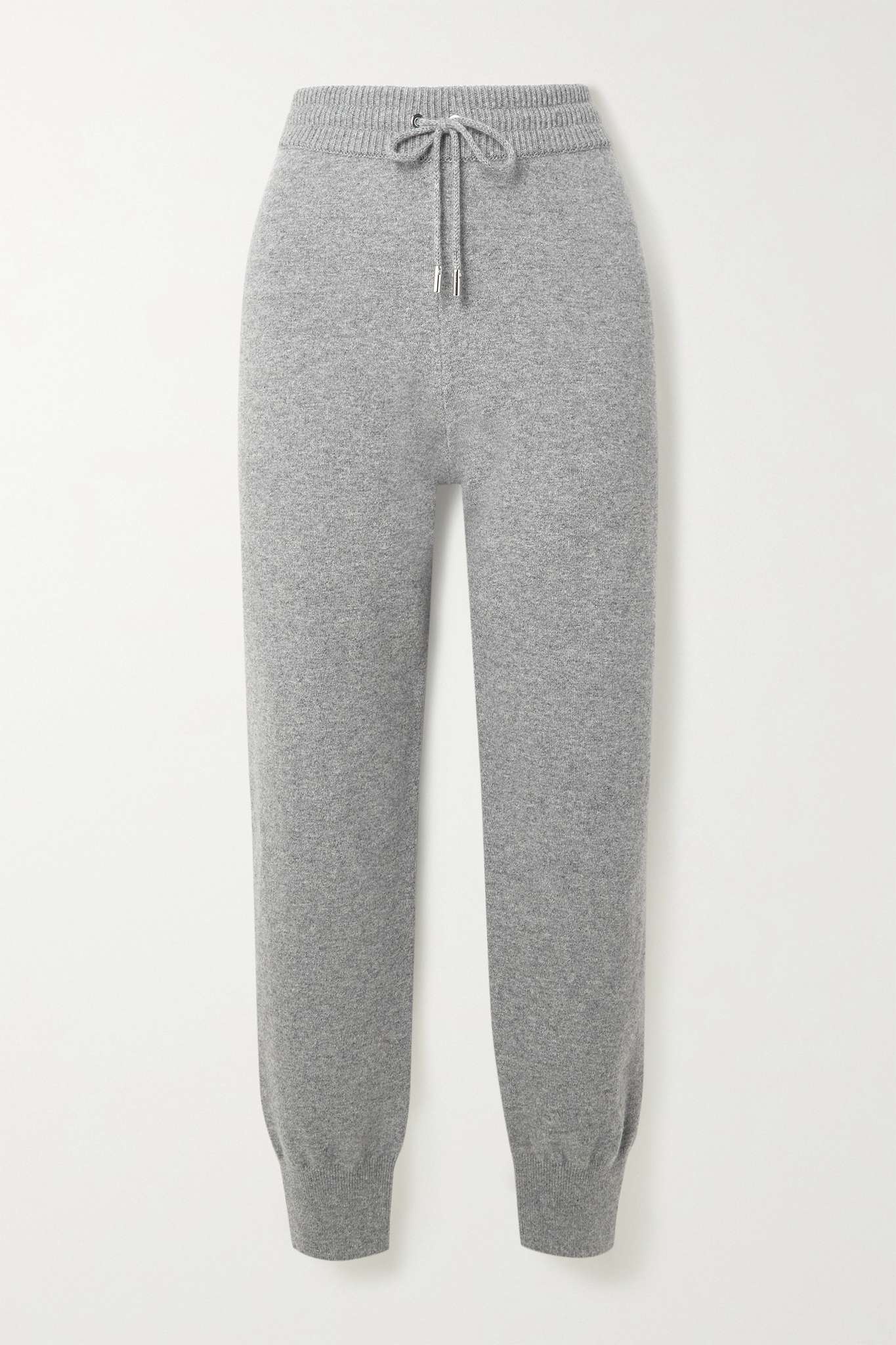 Embroidered cashmere-blend track pants - 1