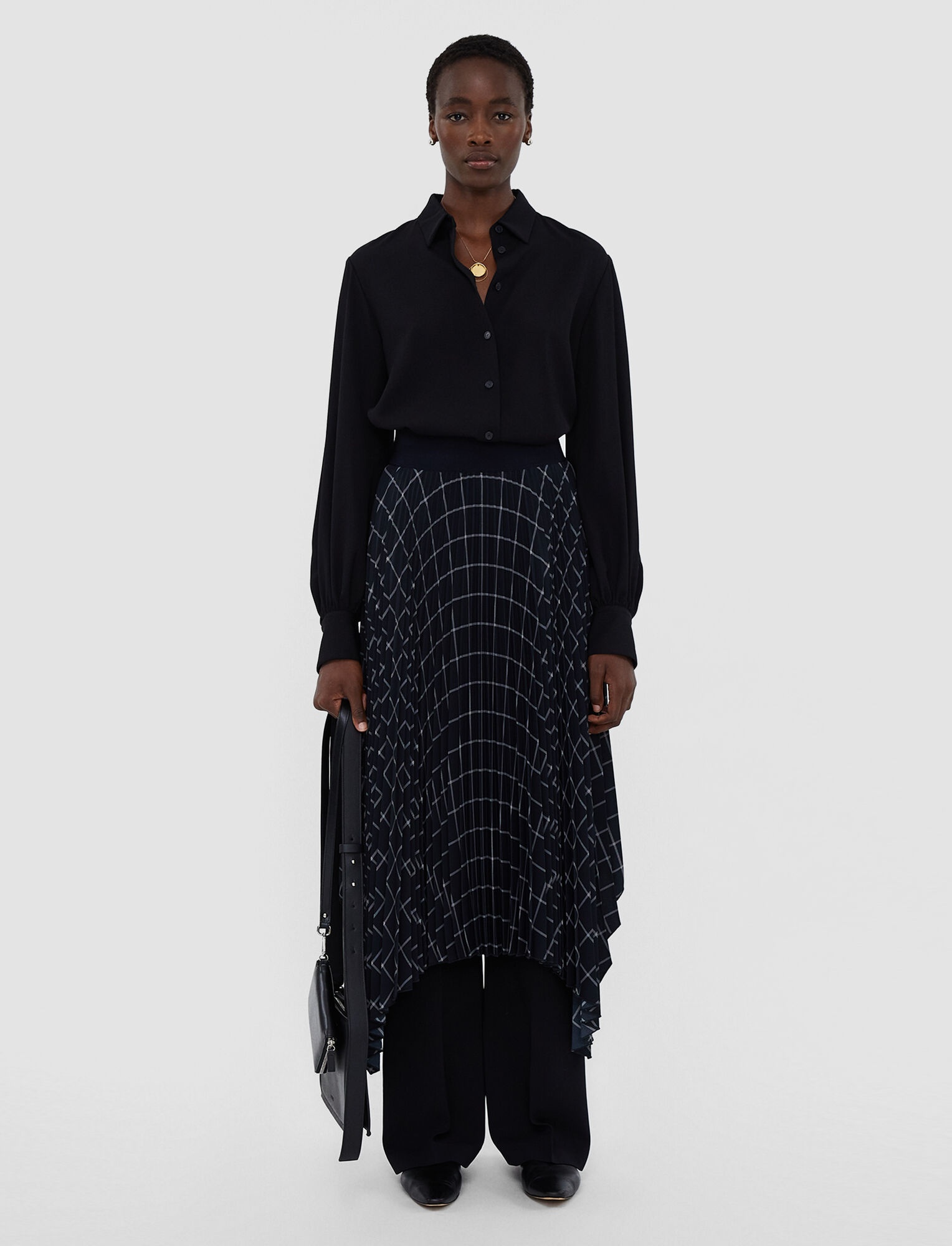 Printed Pleat Crepe Ade Skirt - 1