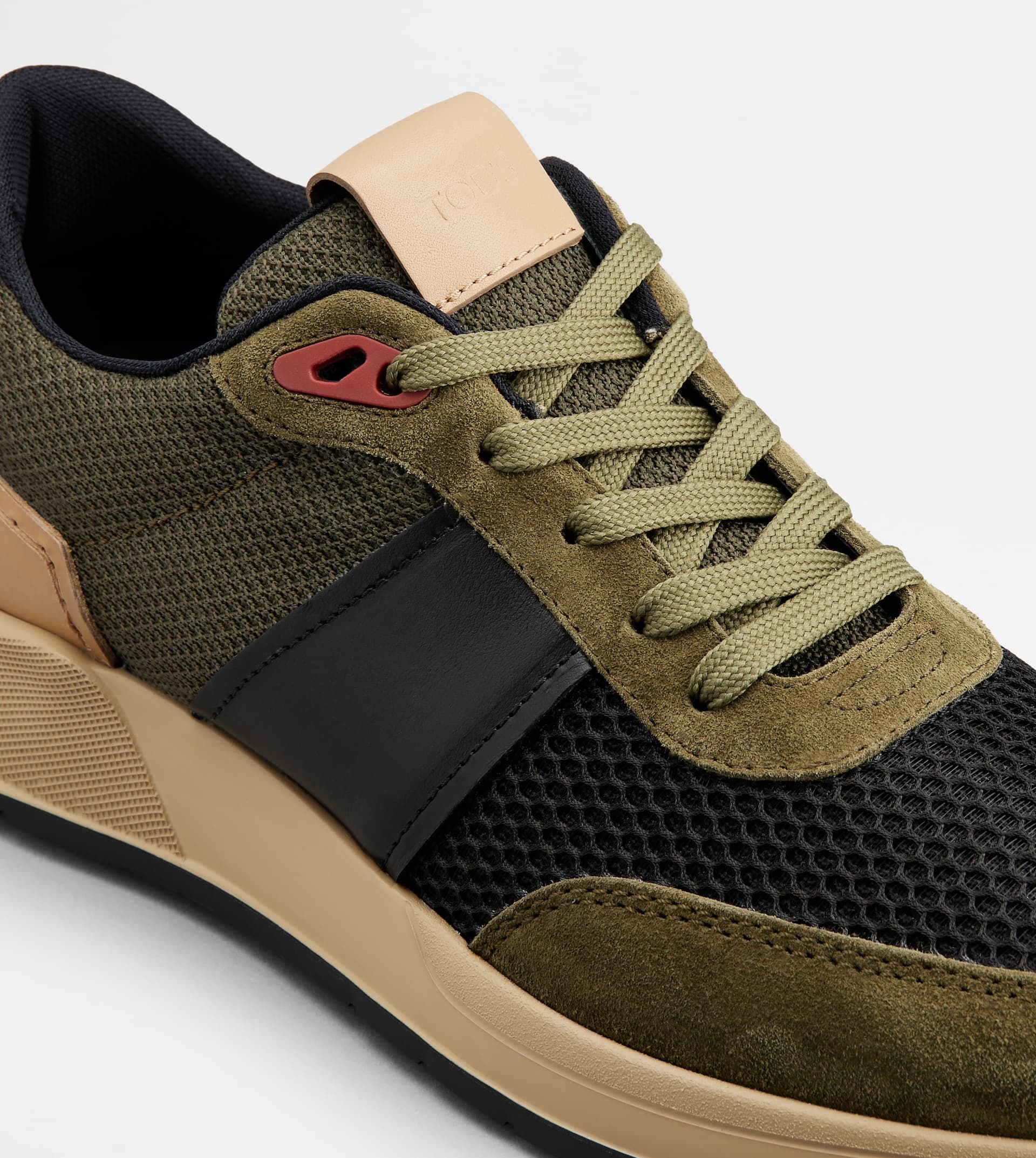 SNEAKERS IN LEATHER - GREEN - 5