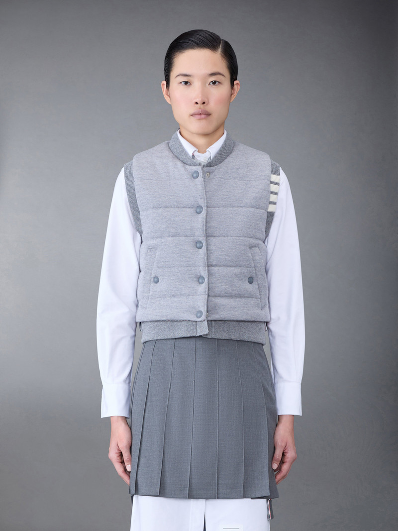 FINE MERINO AND JERSEY REVERSIBLE DOWN 4-BAR VEST 1