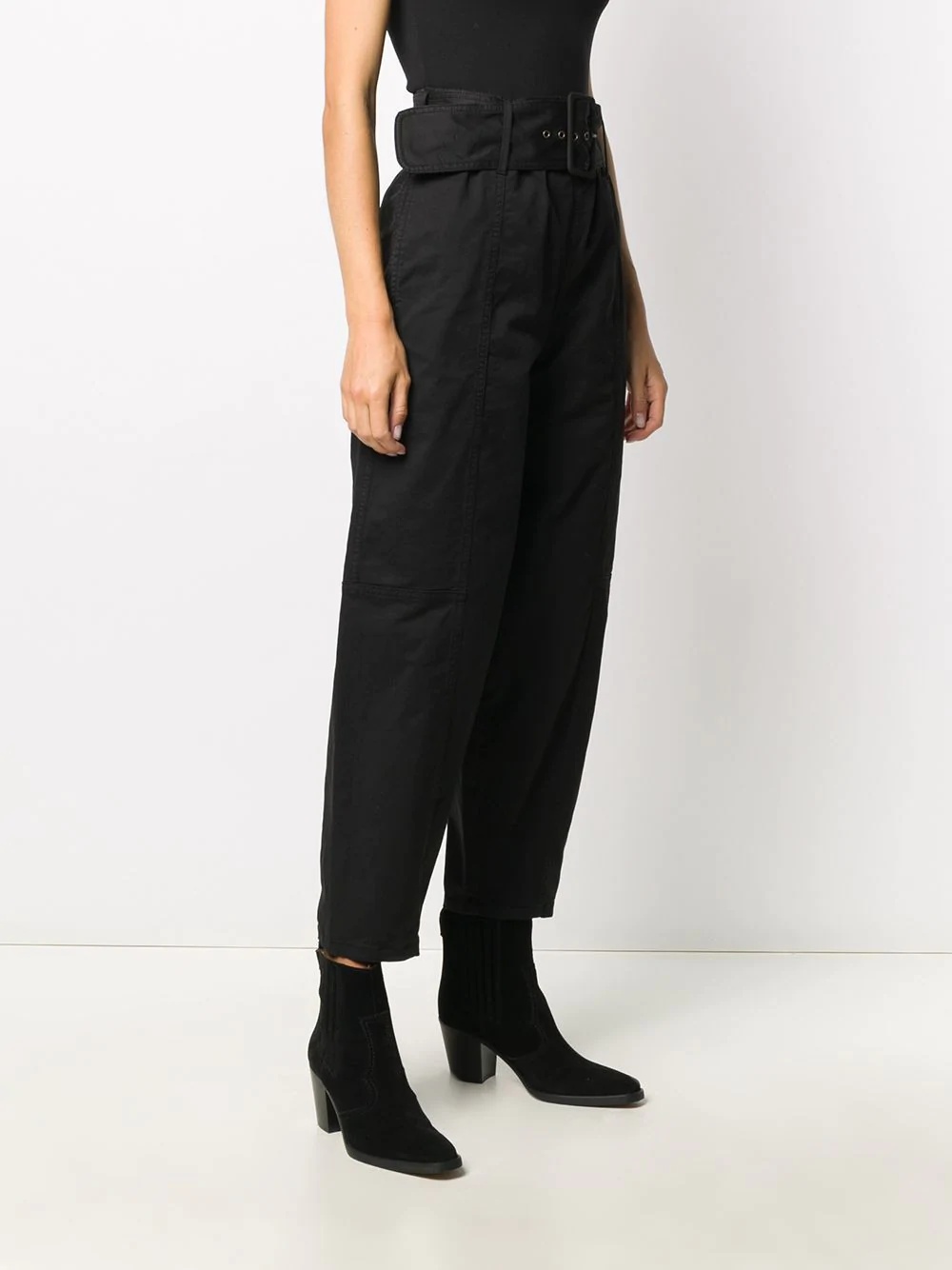 high waist belted trousers - 3