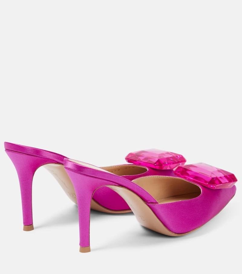 Jaipur embellished satin mules 3