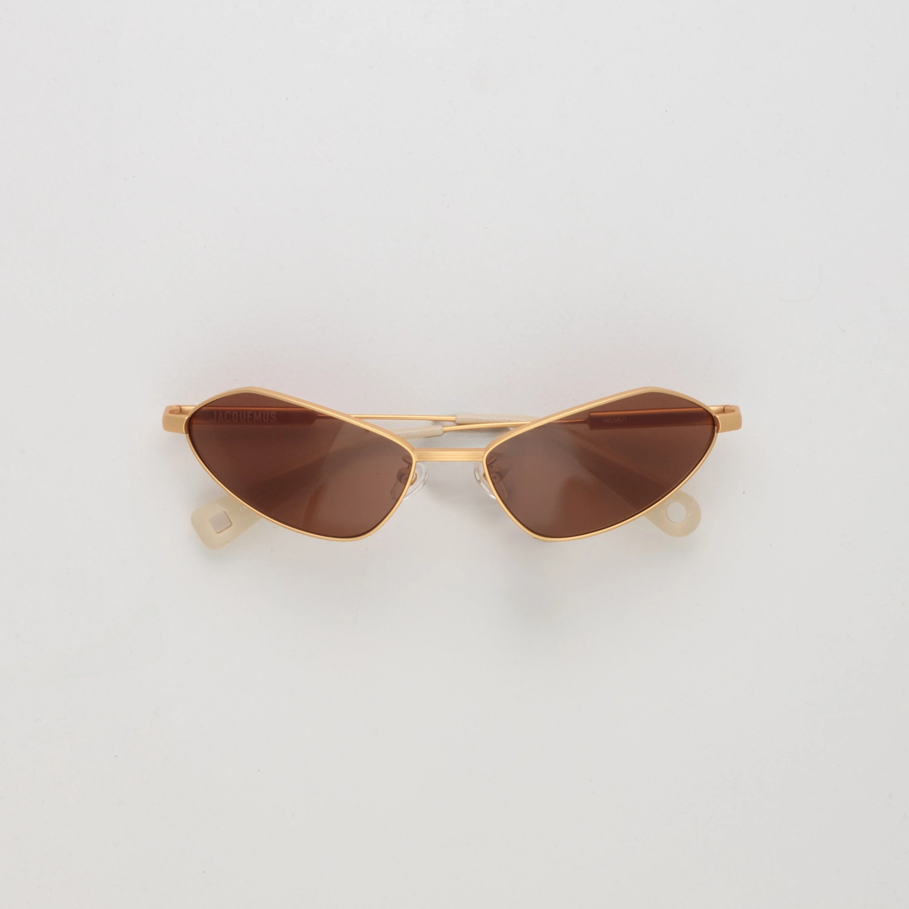 Bambino Angular Sunglasses in Metal Matt Gold - 1