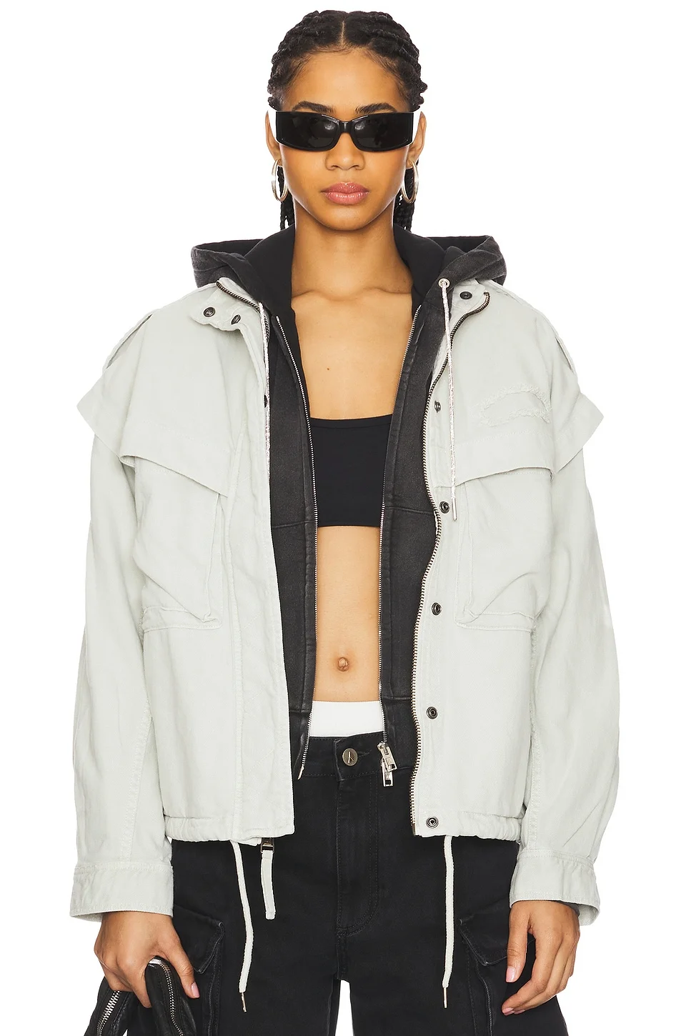 Oversized Cotton Utility Jacket - 1