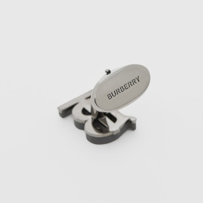 Burberry Monogram Motif Resin and Palladium-plated Cufflinks outlook