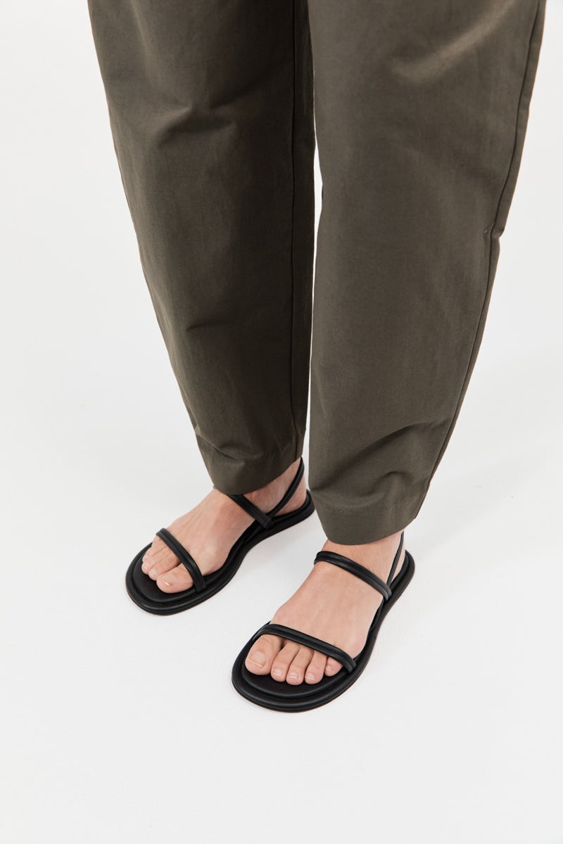 Fine Strap Sandal - Black - 6