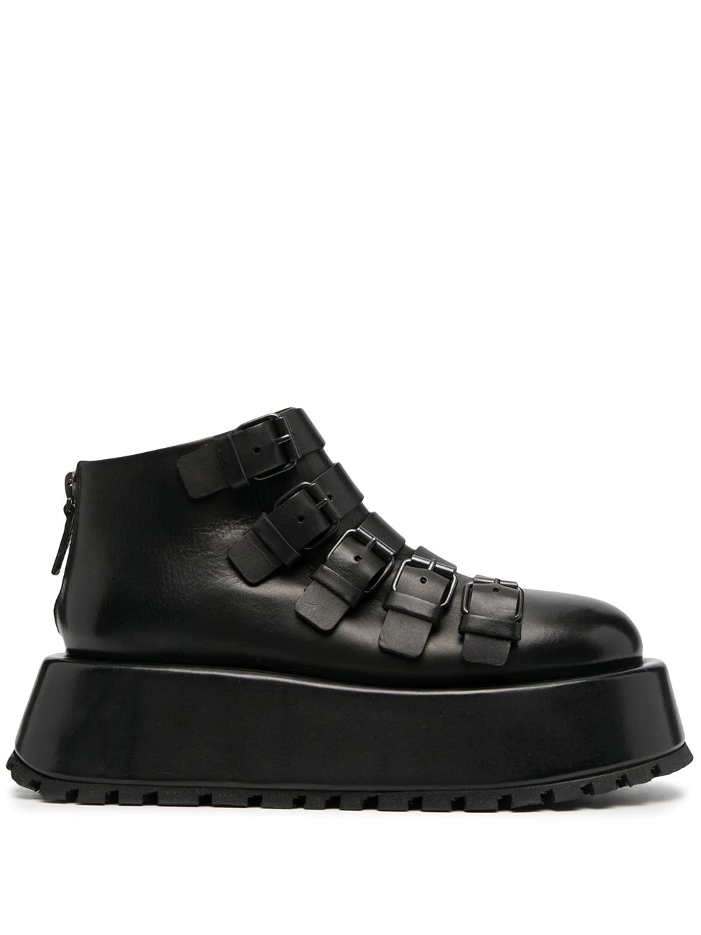 platform buckle ankle boots - 1