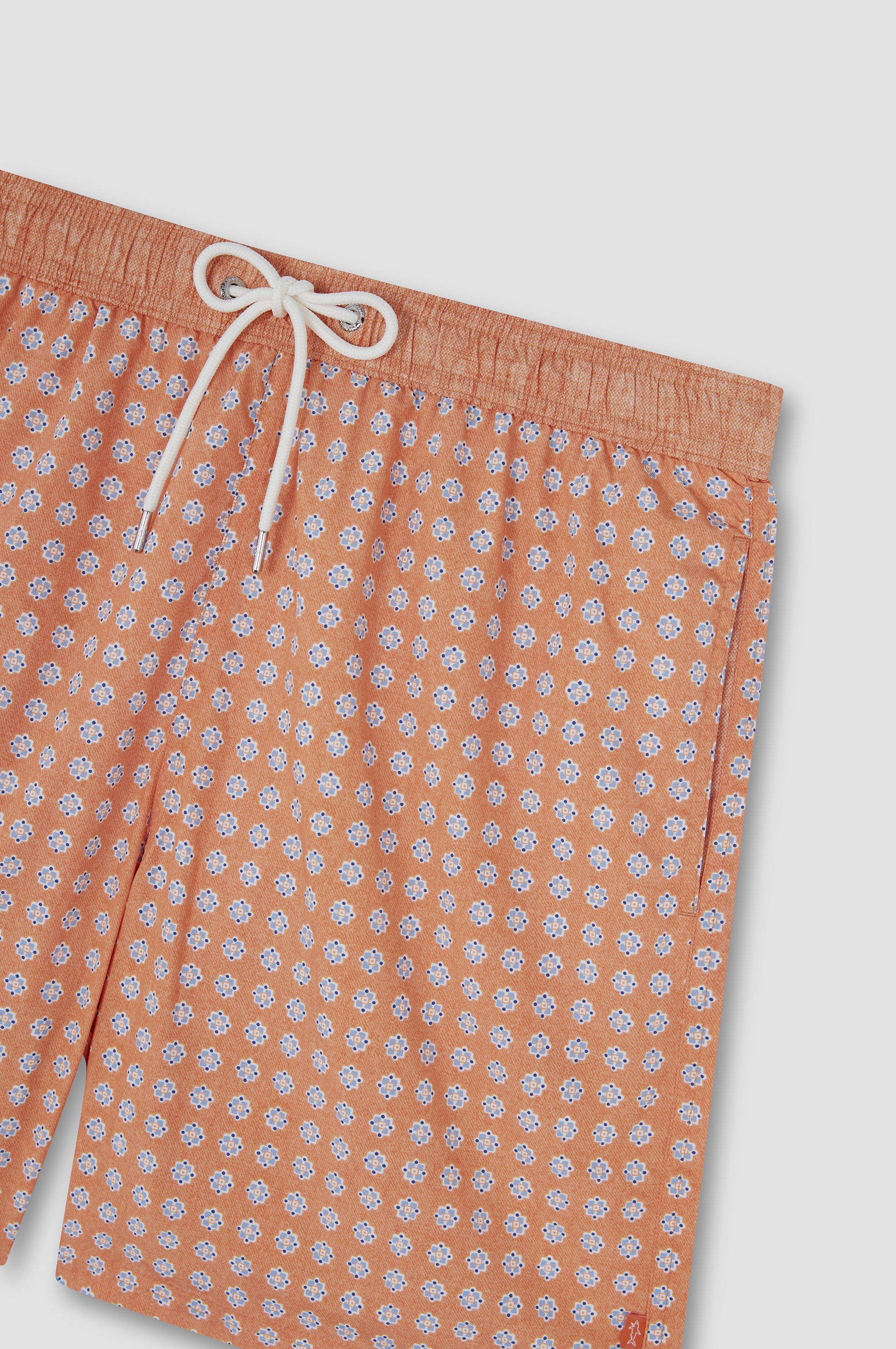 SWIM SHORTS WITH ALLOVER MICRO-PRINT - 5
