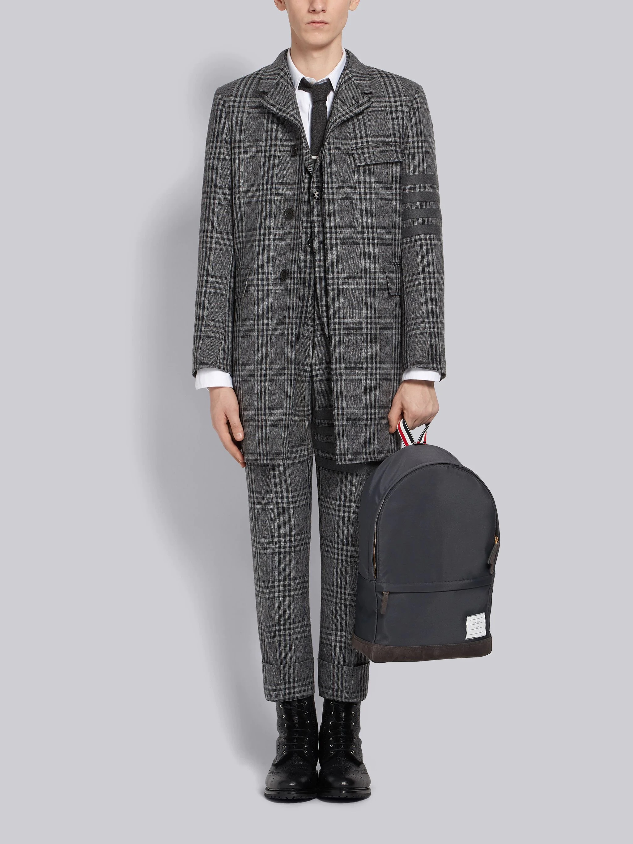 4-bar checkered trousers - 4