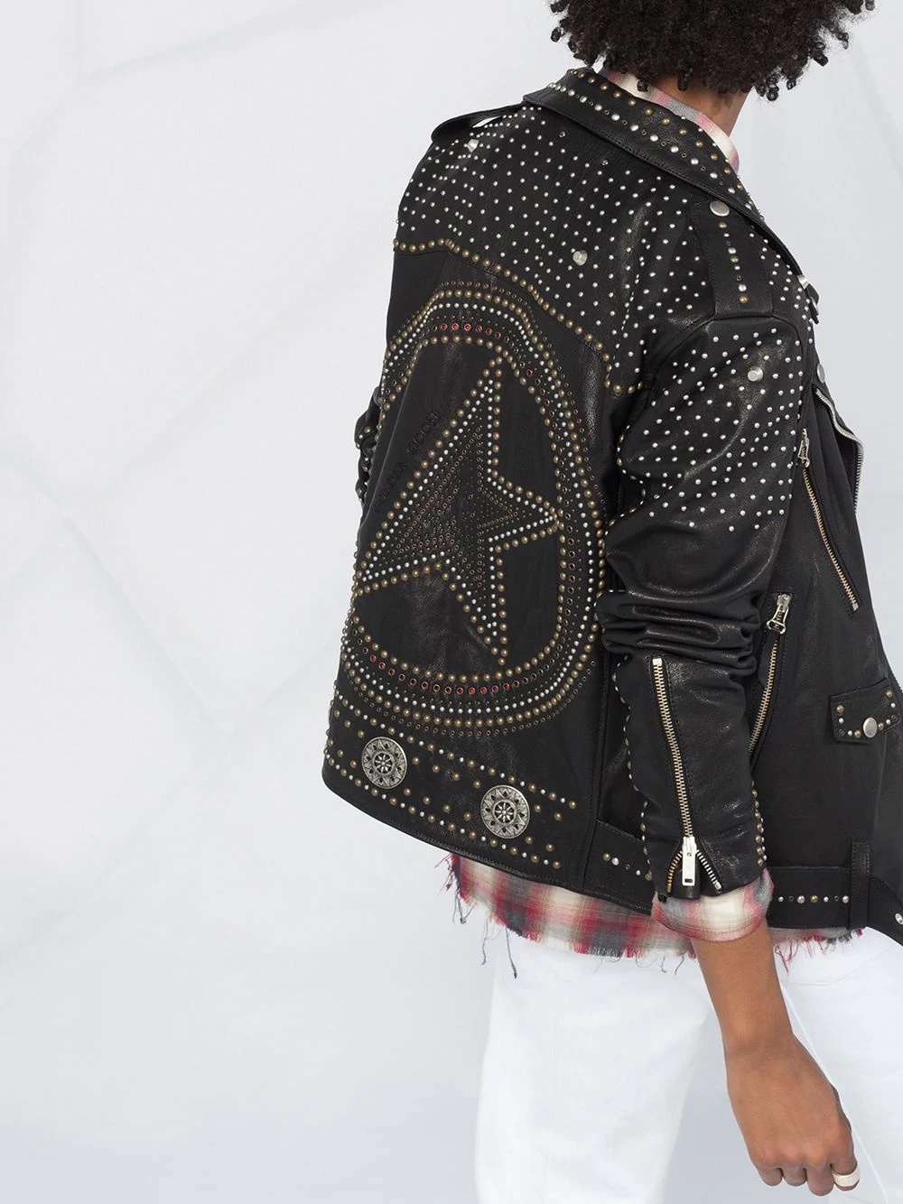 studded biker jacket - 3