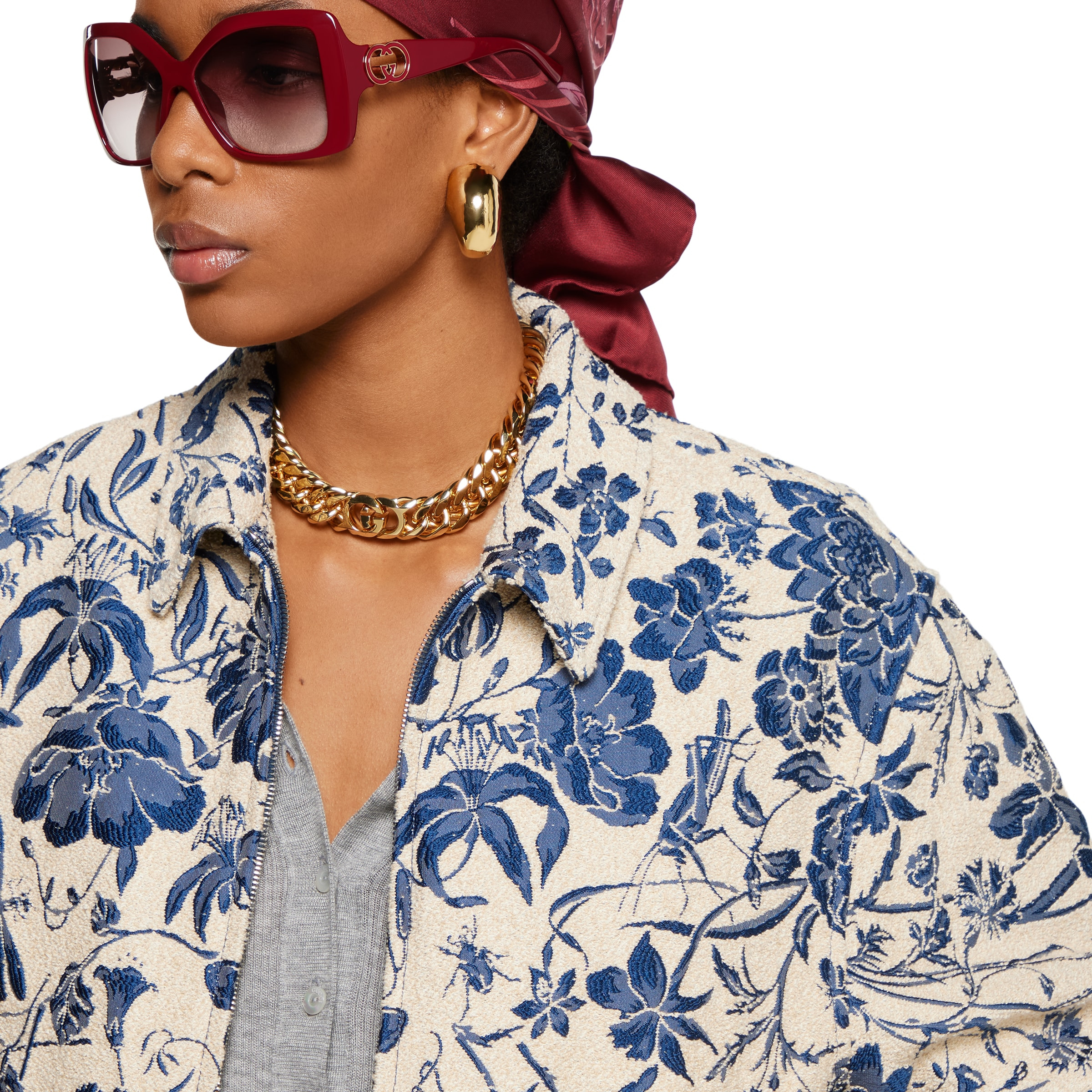 Flora cotton bouclé jacquard jacket - 5