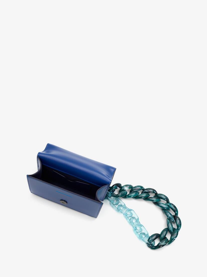 Women's Mini Jewelled Satchel in Royal Blue - 4