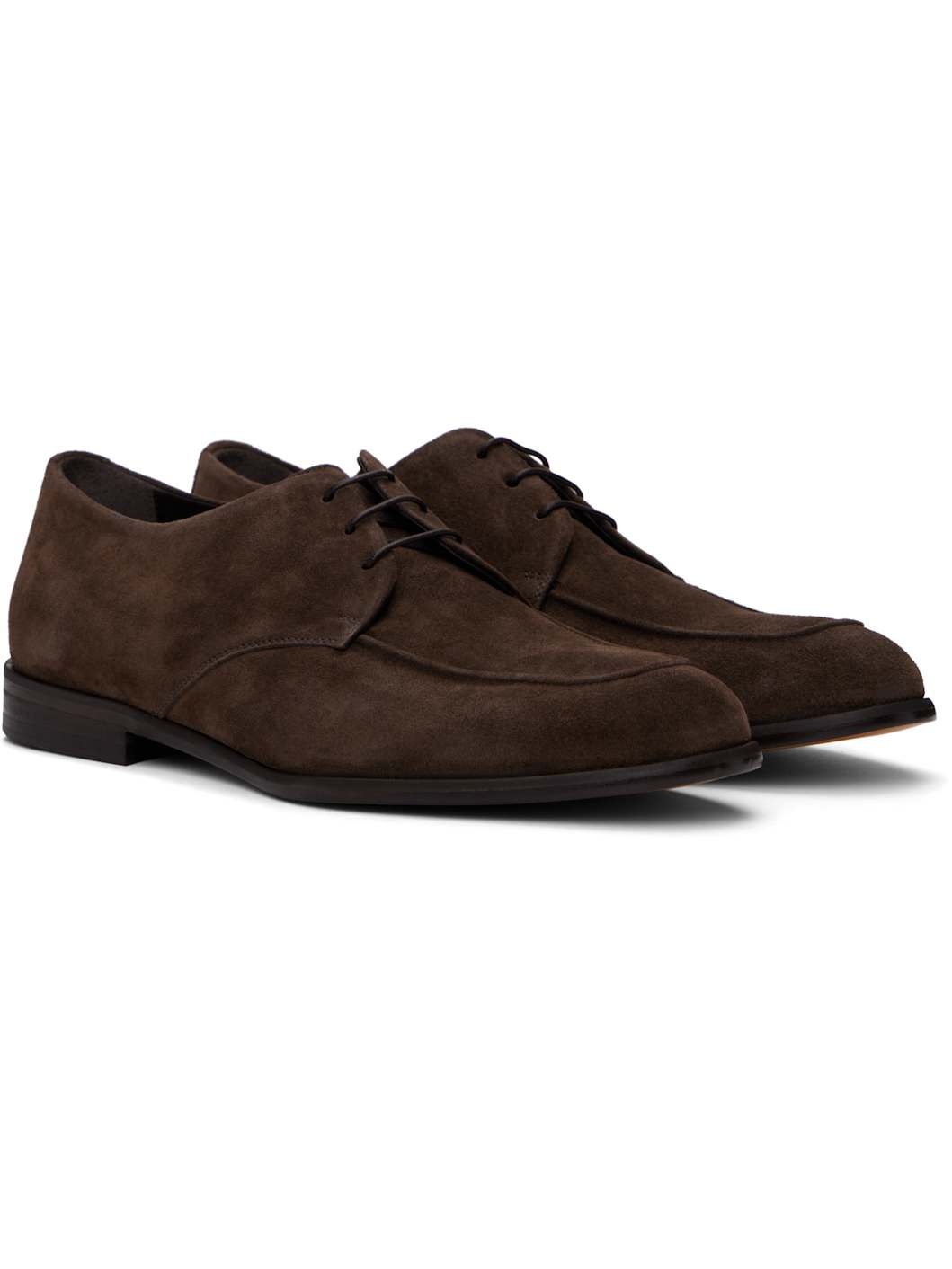 Brown Suede Carlo Derbys - 4