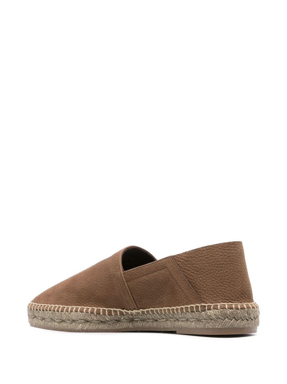 grained leather espadrilles - 3