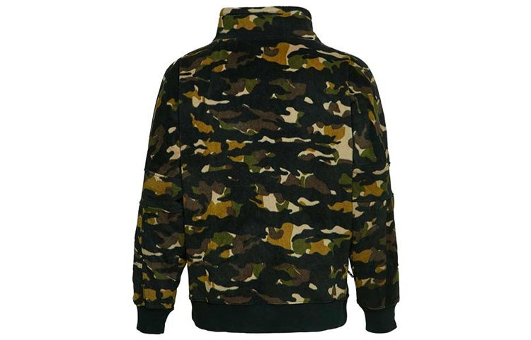 Converse Polar Fleece Archive Camo Funnel Top Sweatshirt 'Camo Green' 10018304-A01 - 2