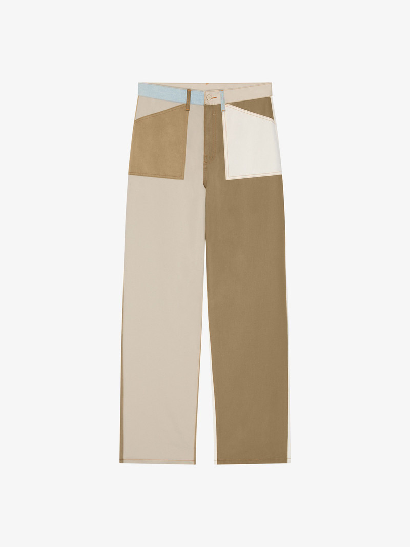 PATCHWORK JEANS IN UPCYCLED DENIM - 1