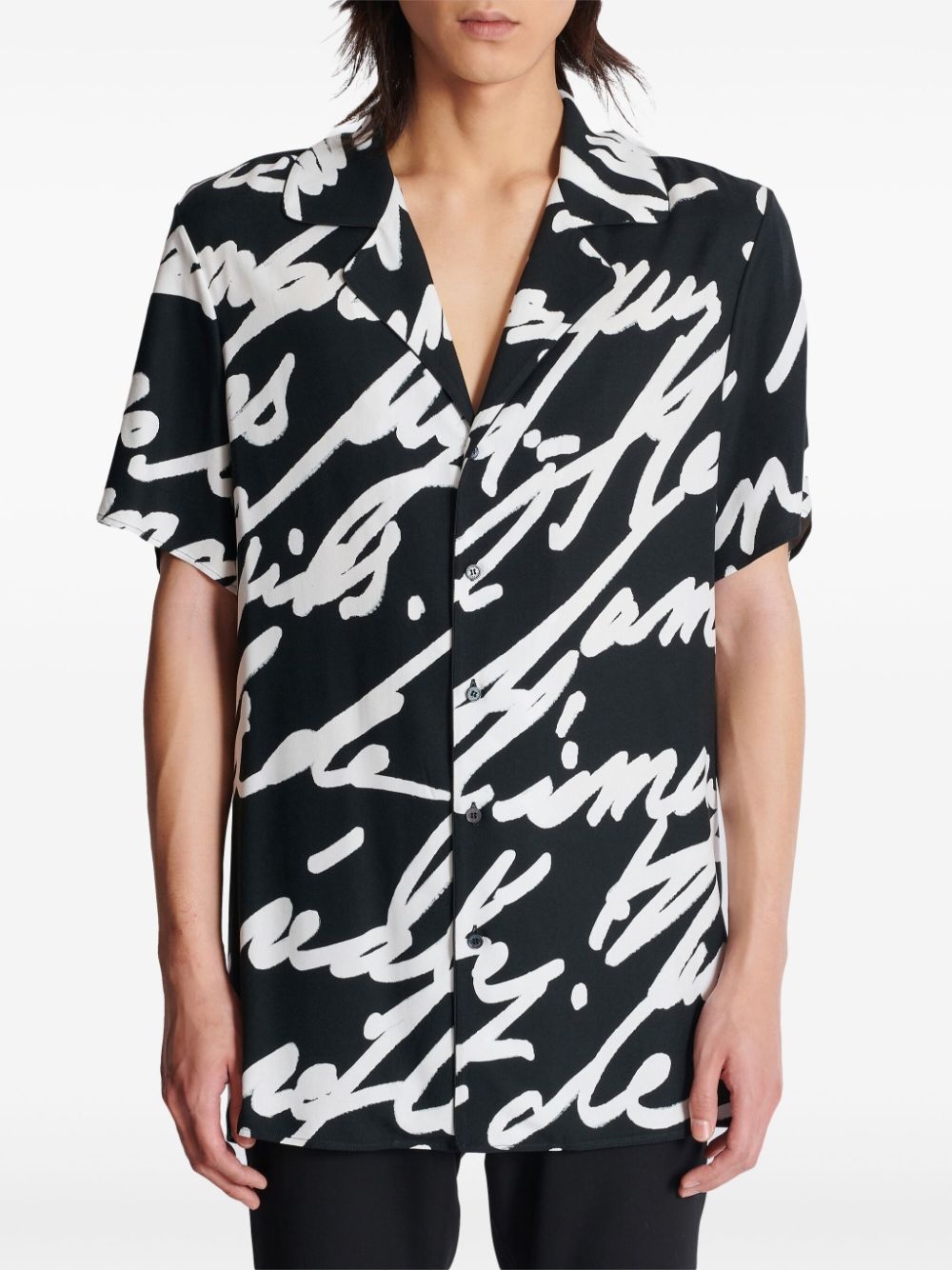 slogan-print shirt - 5