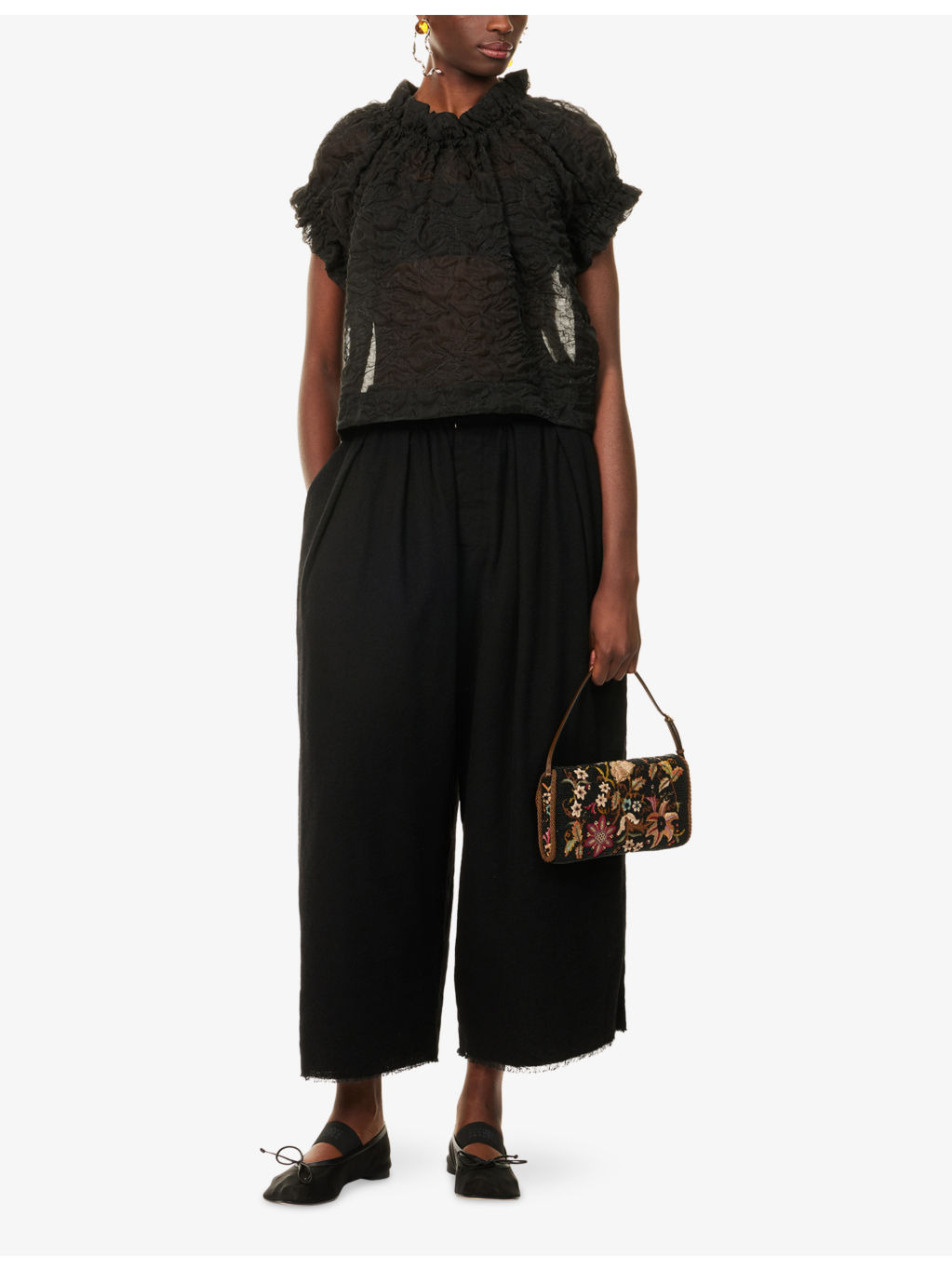Poetic Wide-Leg Wool-Blend Trousers - 2