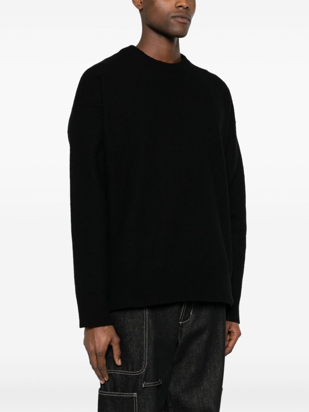side-slits wool jumper - 3