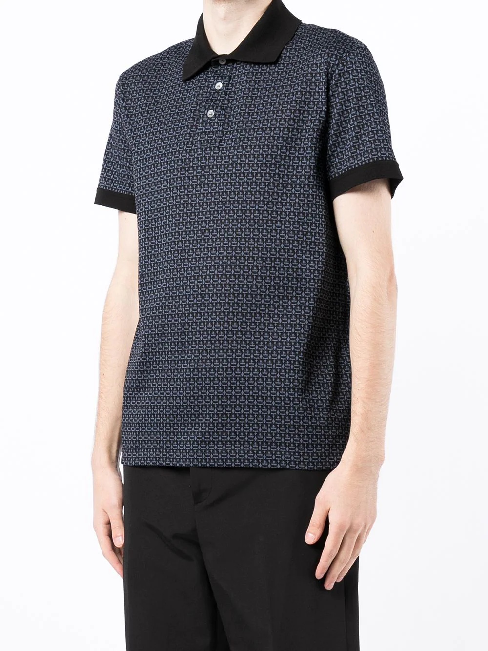 logo-print polo shirt - 3