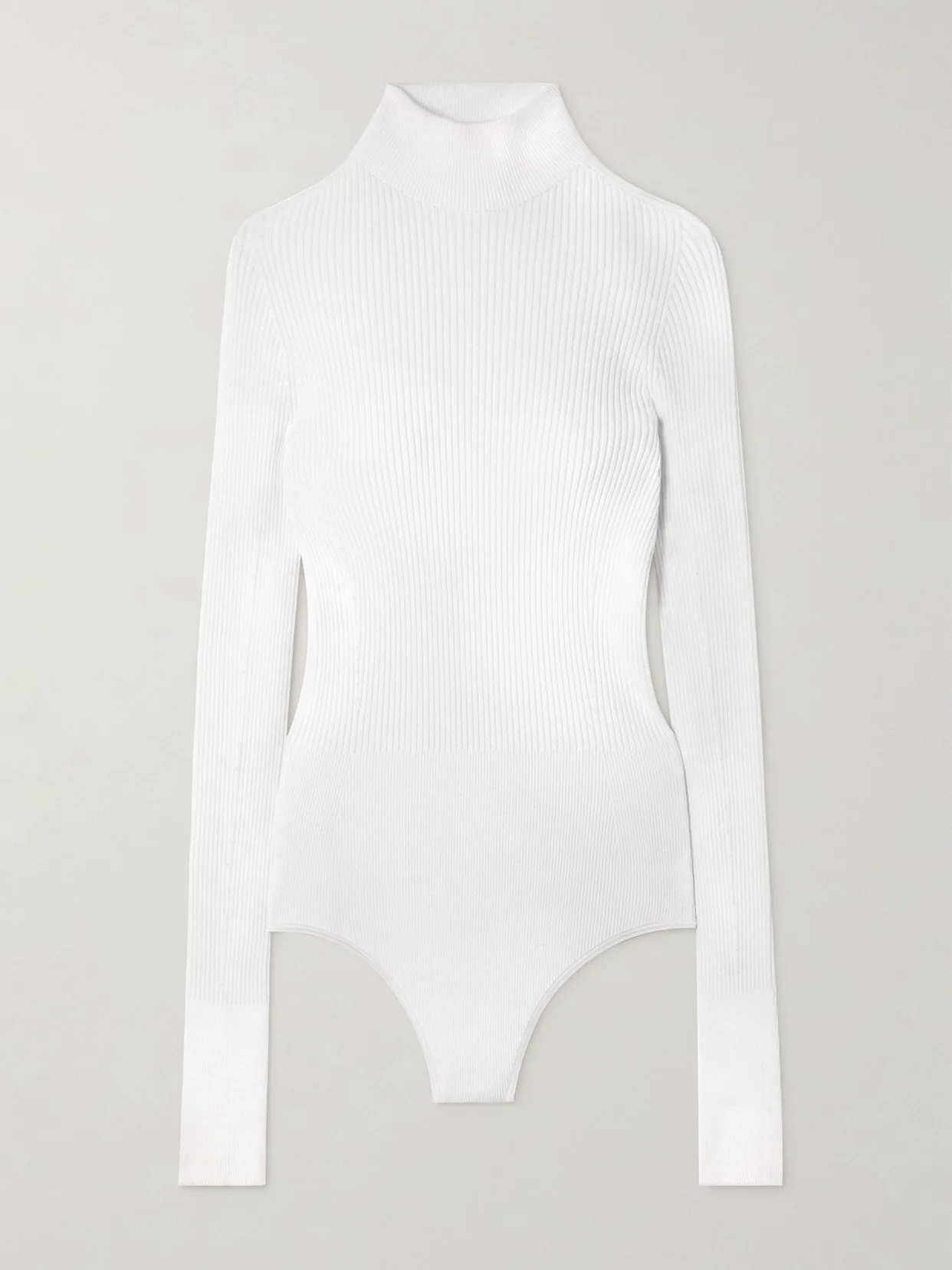 Ribbed-knit Turtleneck Bodysuit - 1