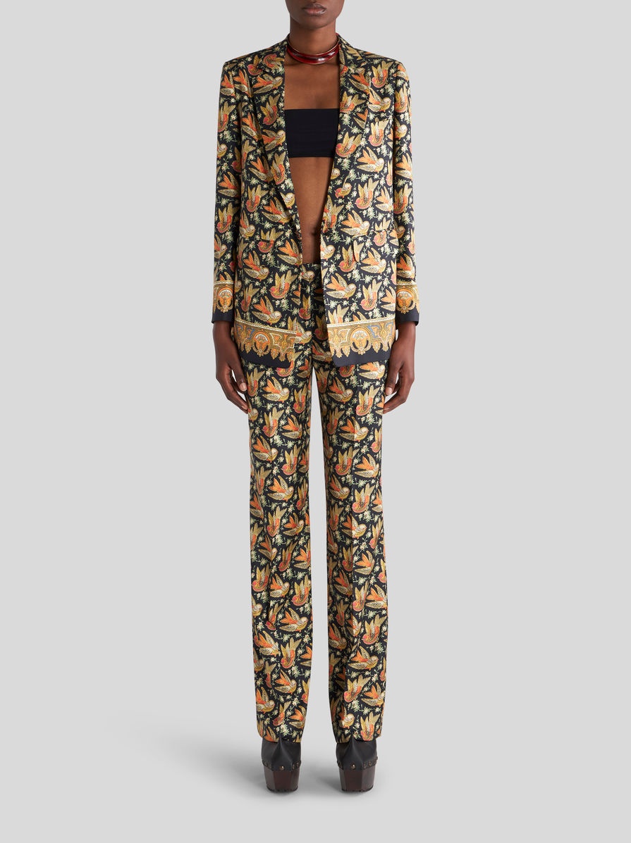 TWILL JACKET WITH PRINTED BIRDS - 4