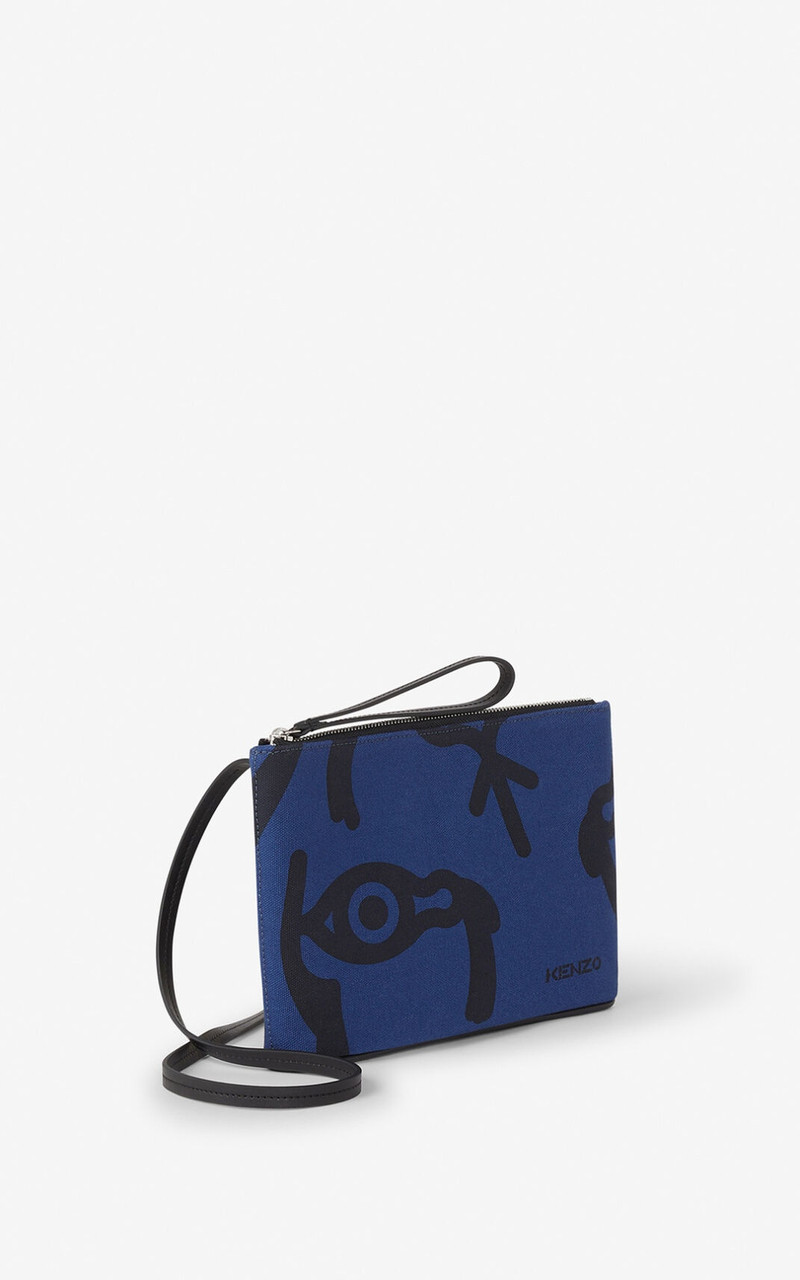 KENZO Arc canvas pouch and shoulder strap 4