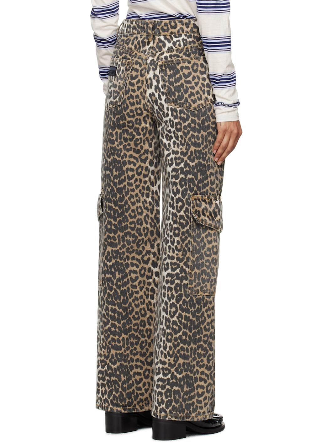 Black & Brown Printed Angi Jeans - 3