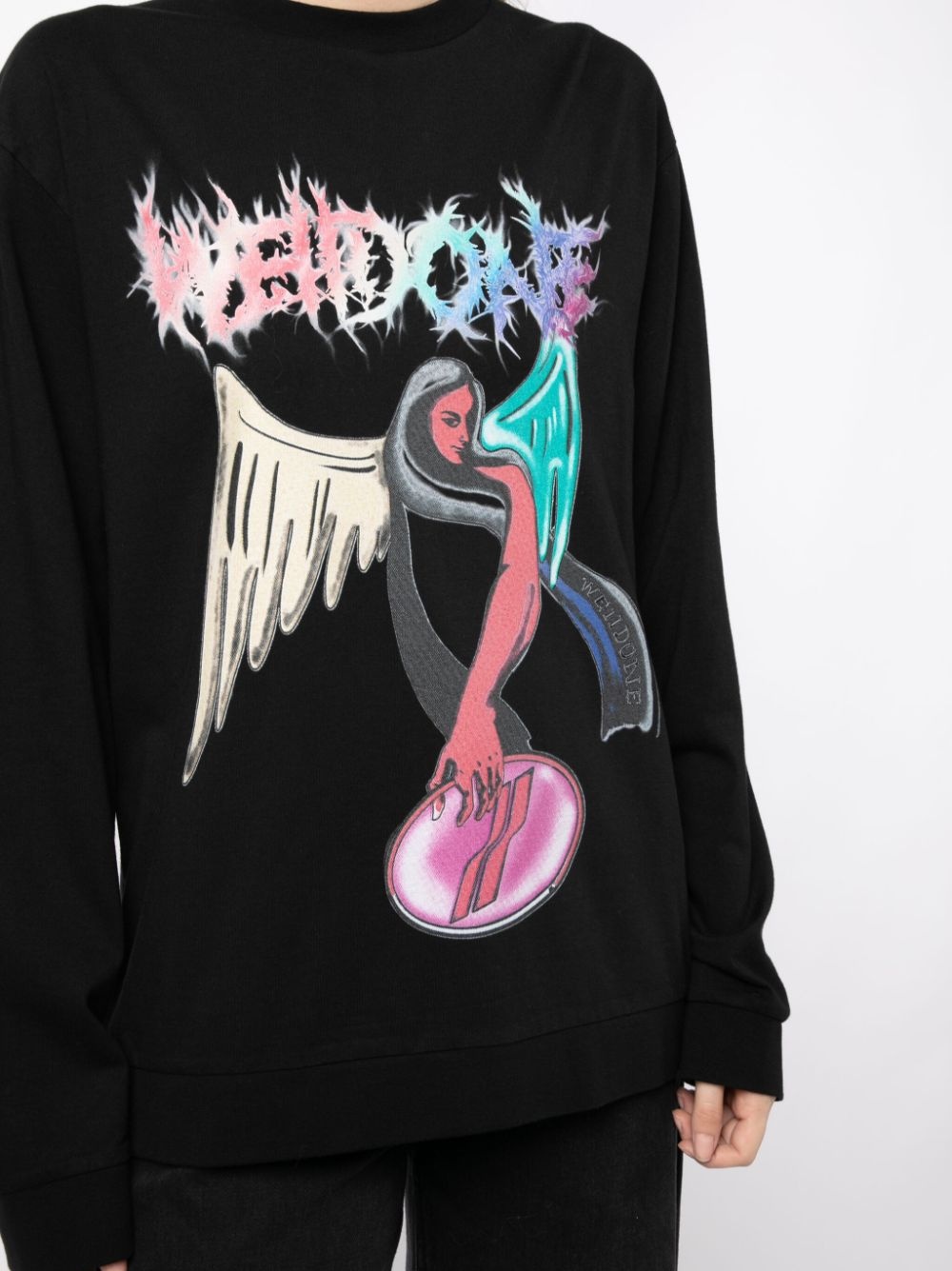 graphic-print cotton sweatshirt - 5