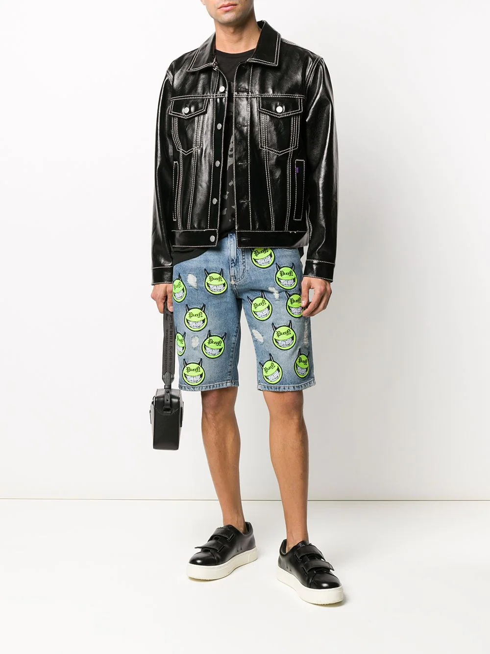 Evil Smile denim Bermuda shorts - 2