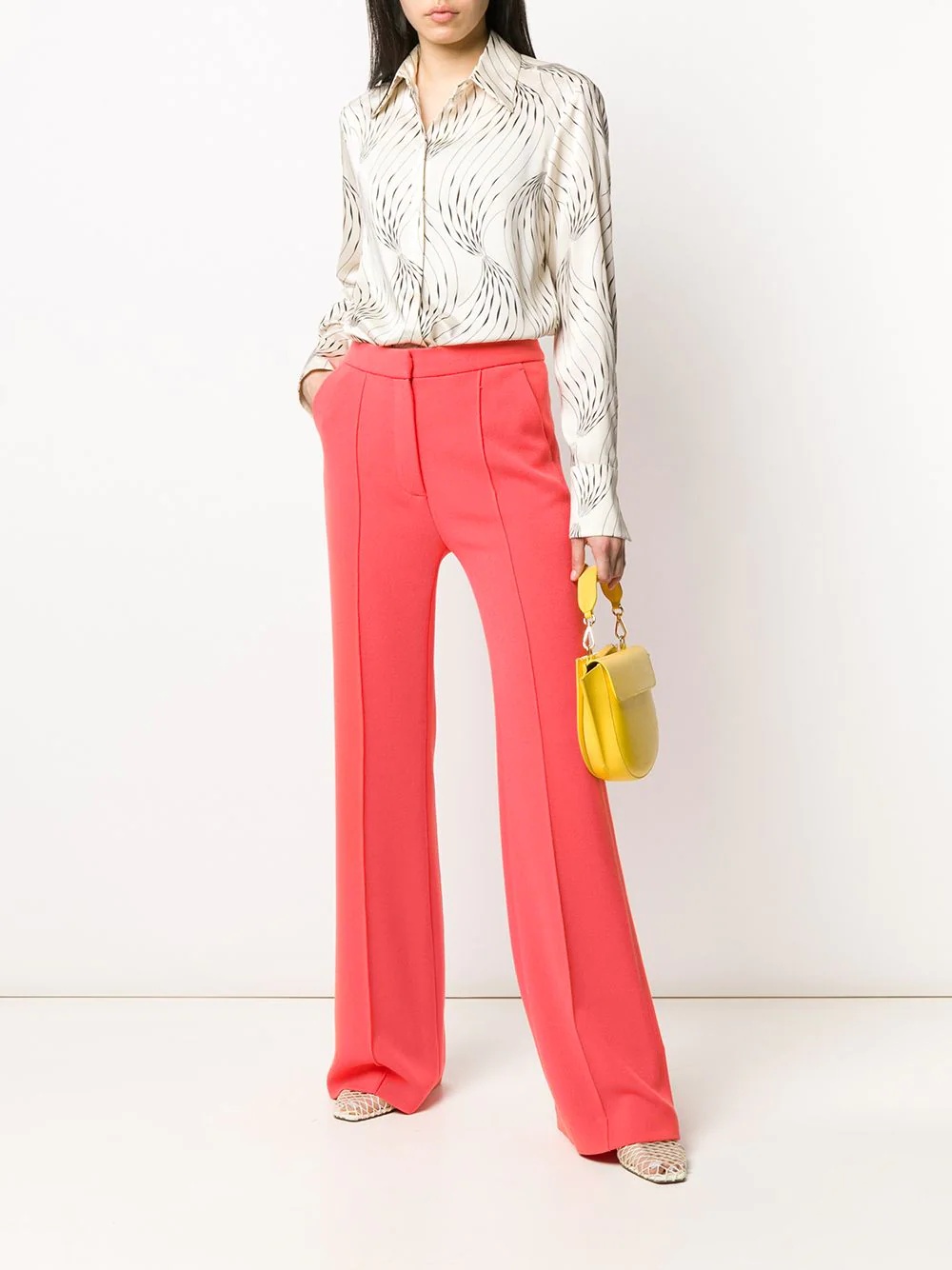 high waist flared leg trousers - 2