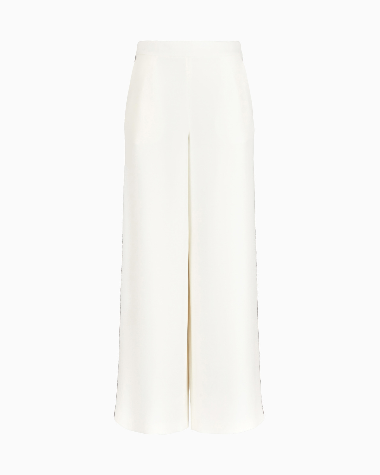 Silk cady wide-legged trousers - 1