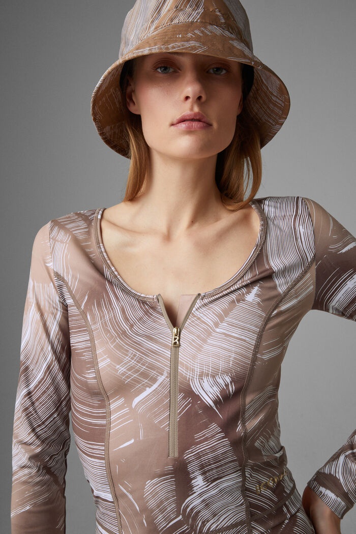 Kristy Long-sleeve top in Brown/Beige - 4