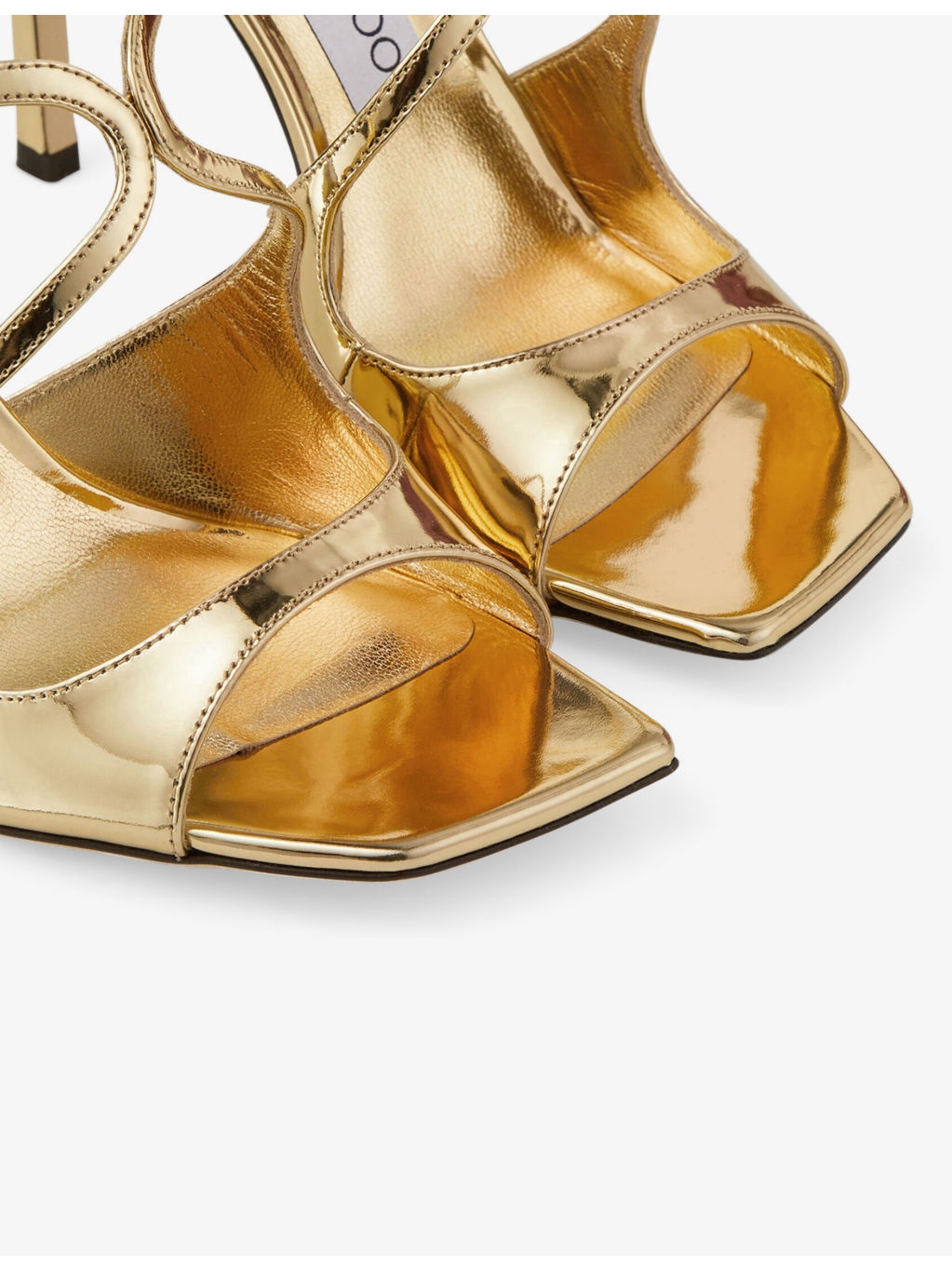 Anise 95 liquid-gold leather heeled sandals - 5