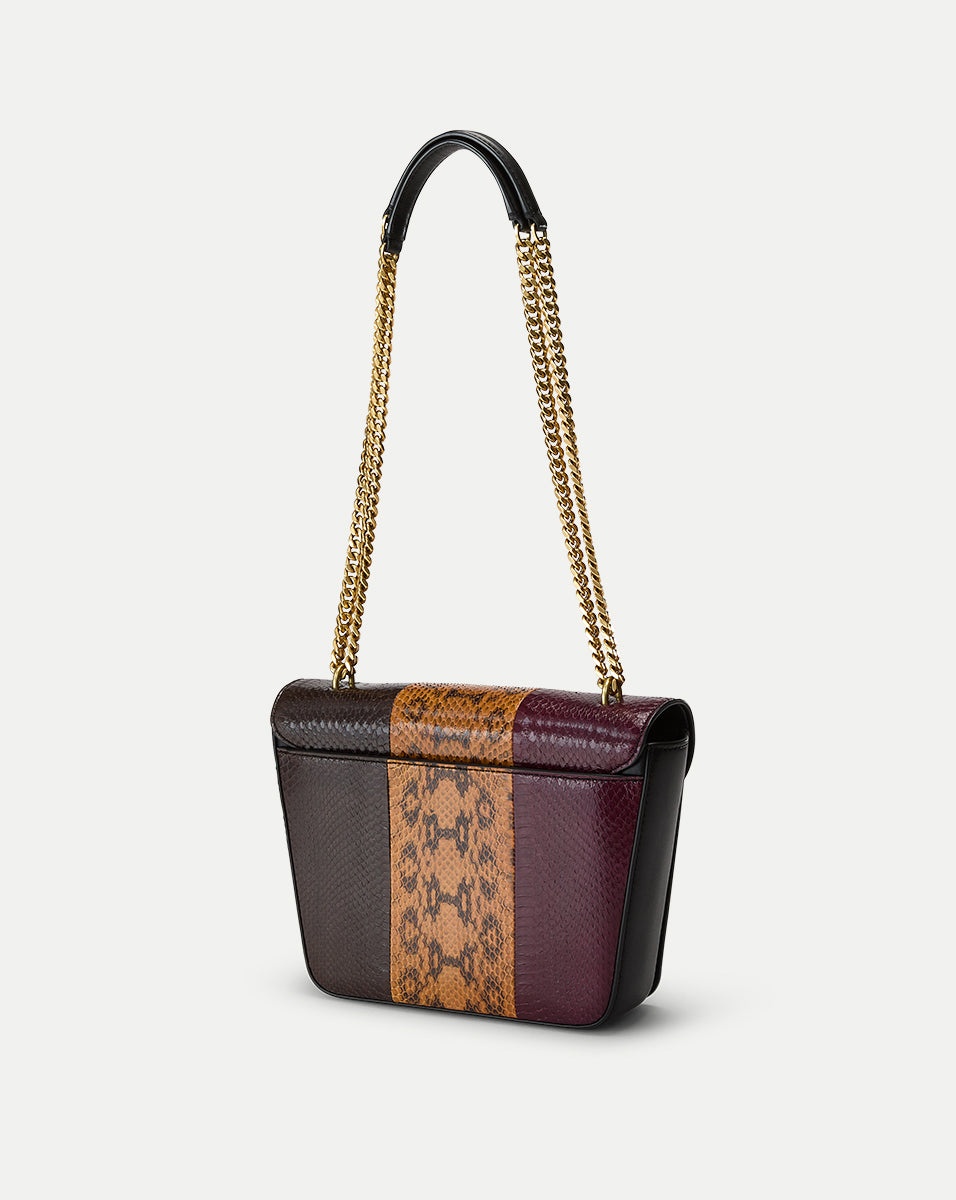 PATCHWORK DOUBLE LINK FLAP BAG - 5