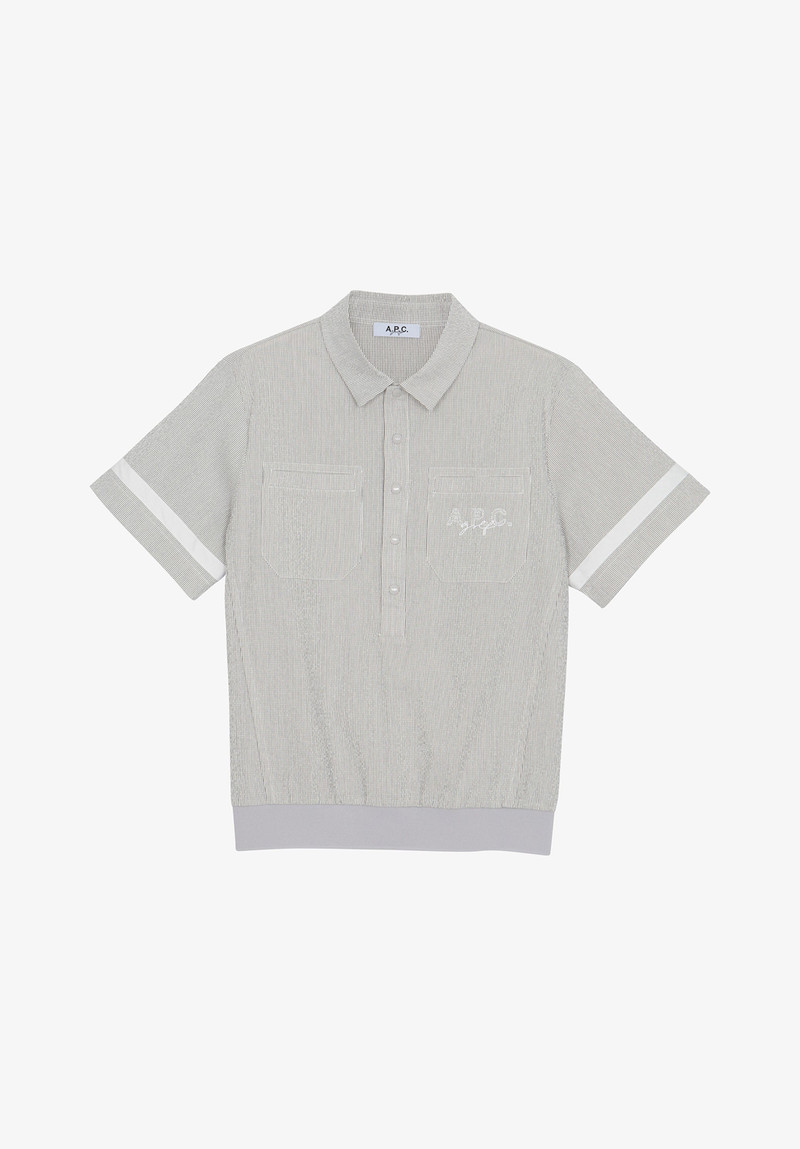 SEERSUCKER POLO A.P.C. GOLF 1