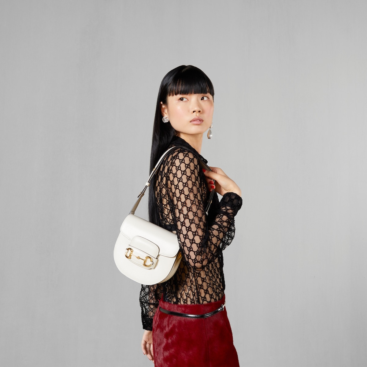 Gucci Horsebit 1955 mini rounded bag - 3